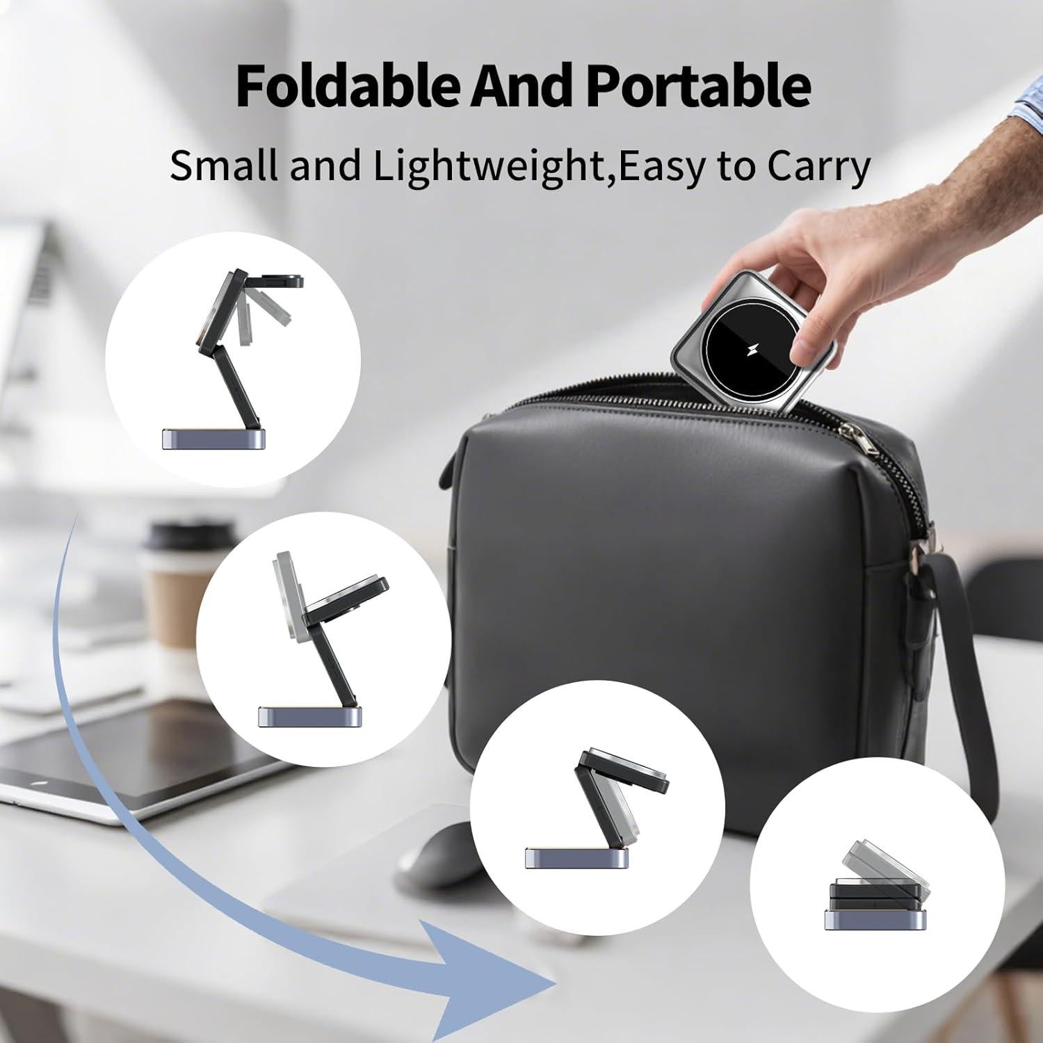 Cargador Inalámbrico Magnético 3-en-1 SDPR para iPhone 12-16