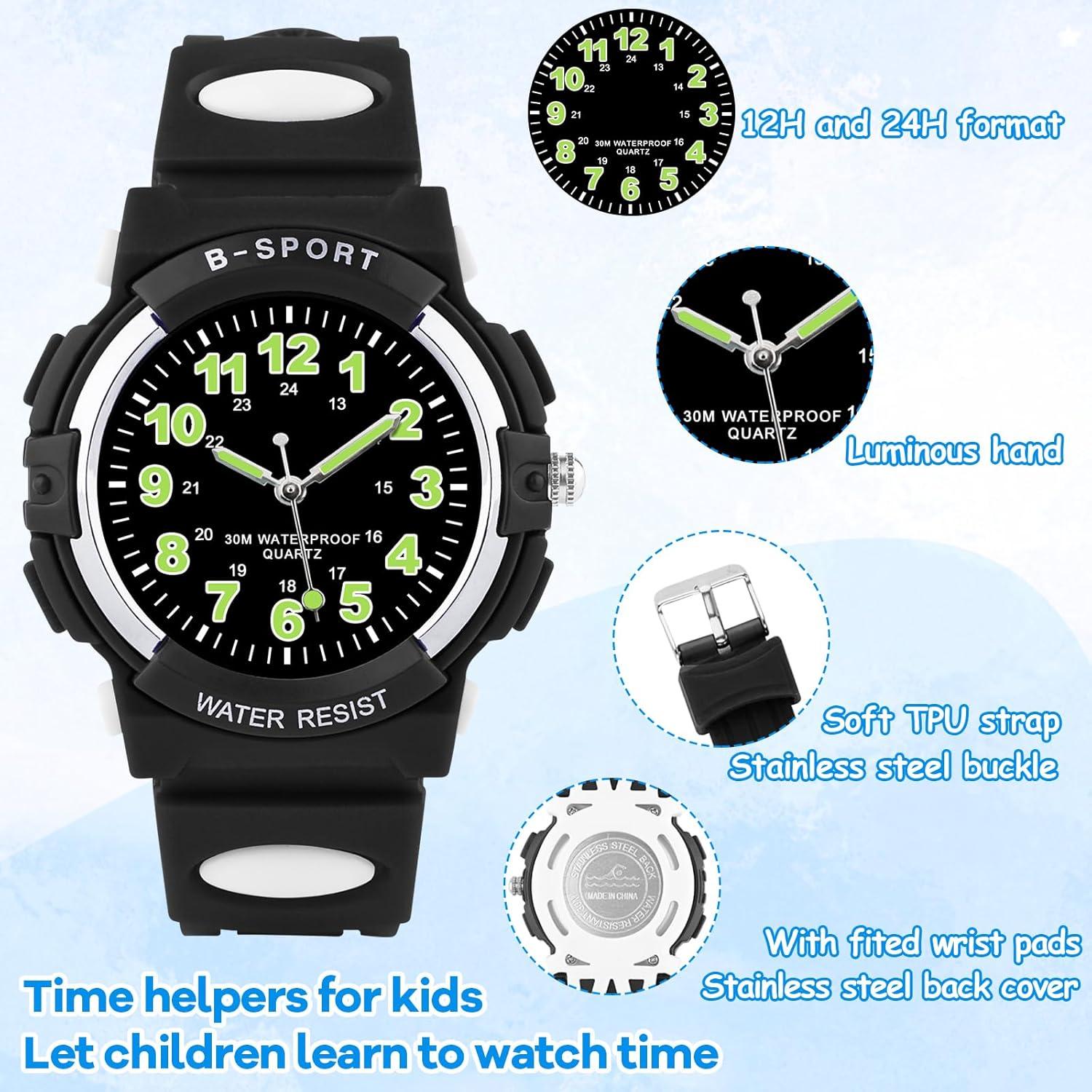 Reloj Analógico Juboos para Niños Impermeable 30M