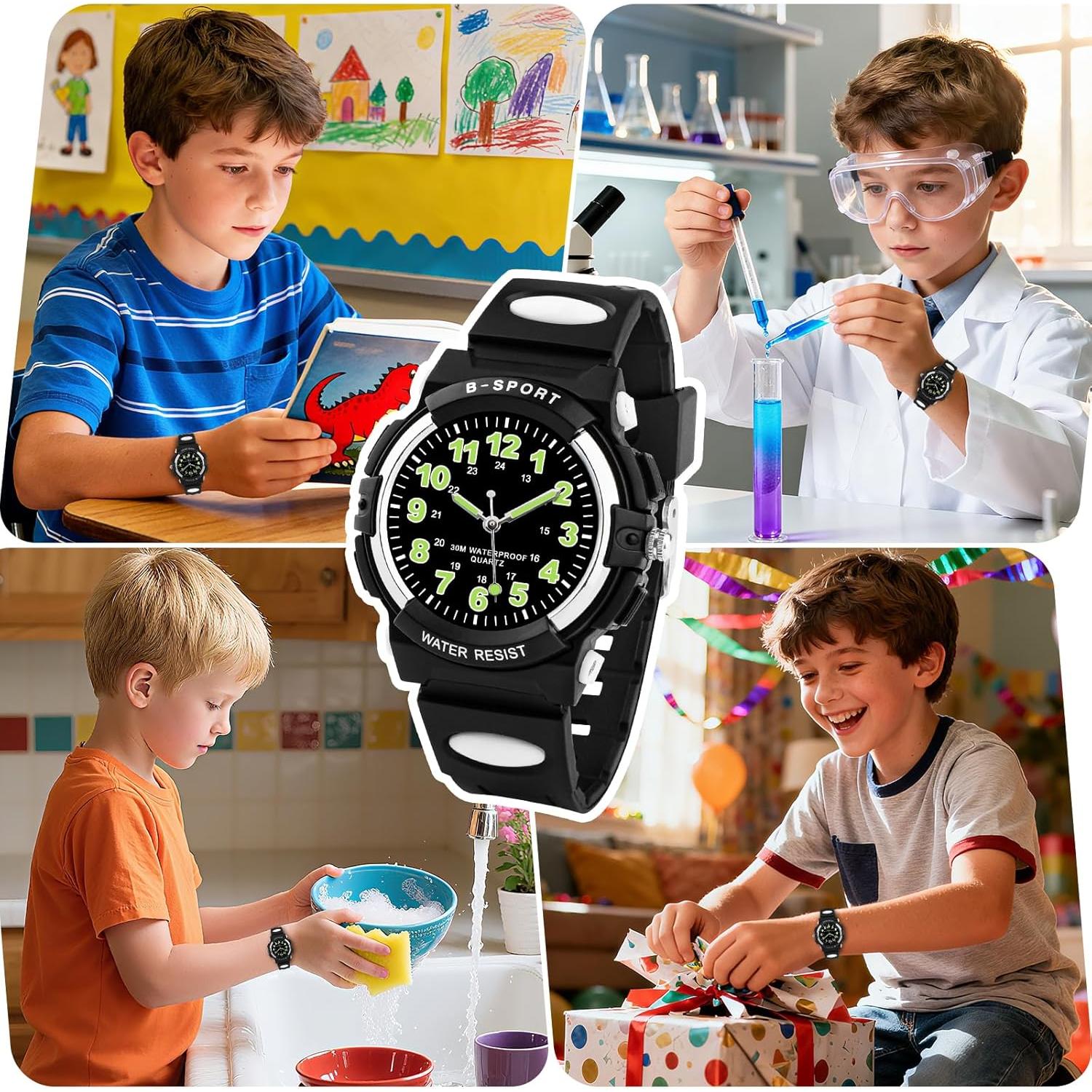 Reloj Analógico Juboos para Niños Impermeable 30M