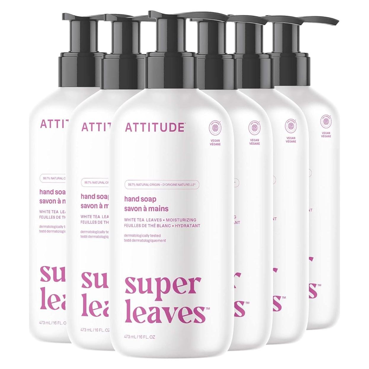 Jabón Líquido ATTITUDE Coco y Bayas Silvestres 473 ml - Paquete de 6