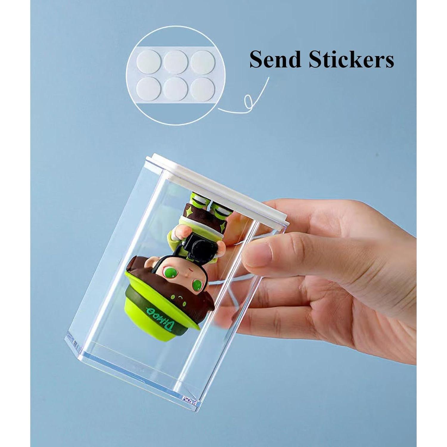 6 Cajas de Exhibición Transparentes Apilables WMM para Mini Figuras