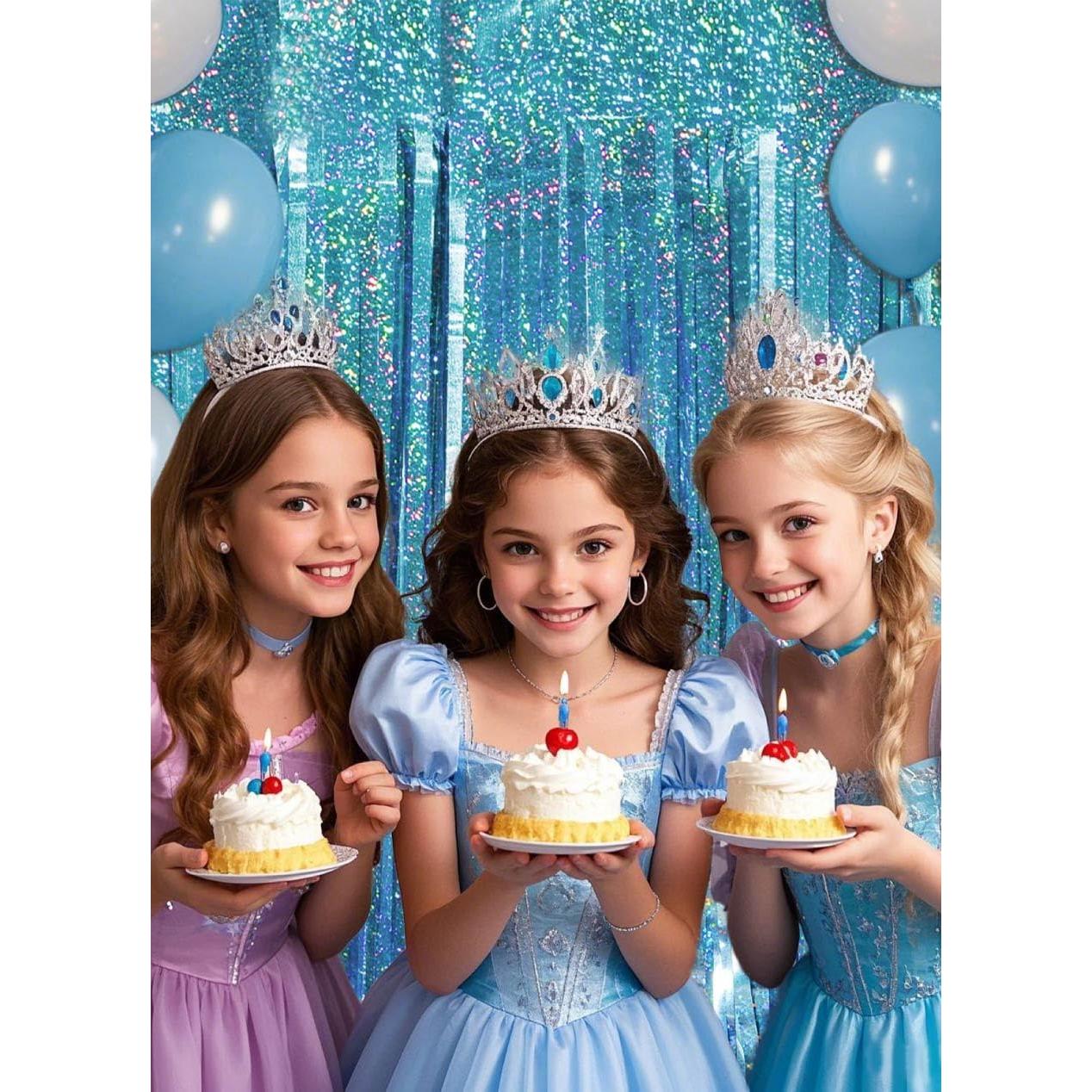 Cortinas de Flecos Metálicos Azules Ofisany 1.83m x 0.91m - 2 Paquetes