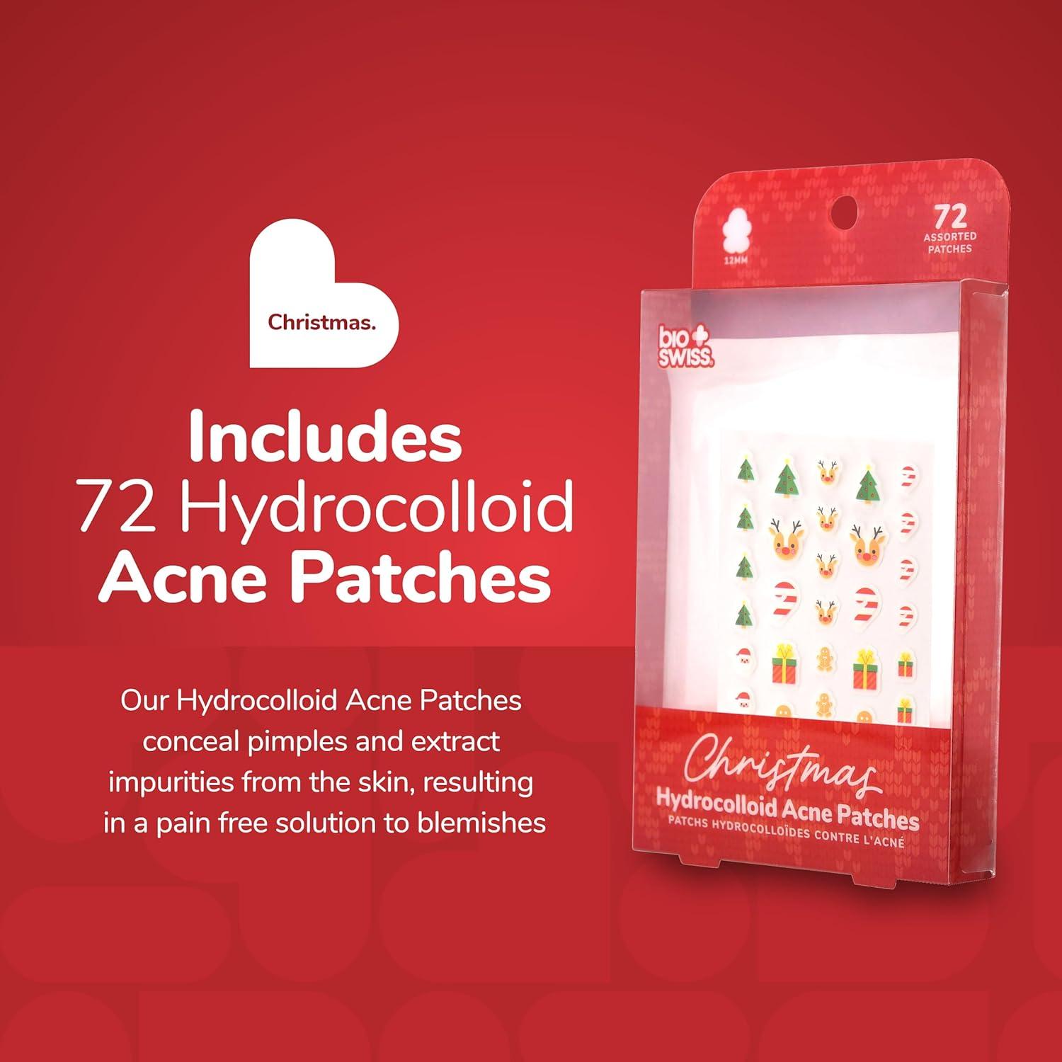 BioSwiss Parches Hidrocoloides Navideños para Granitos - 72 Unidades