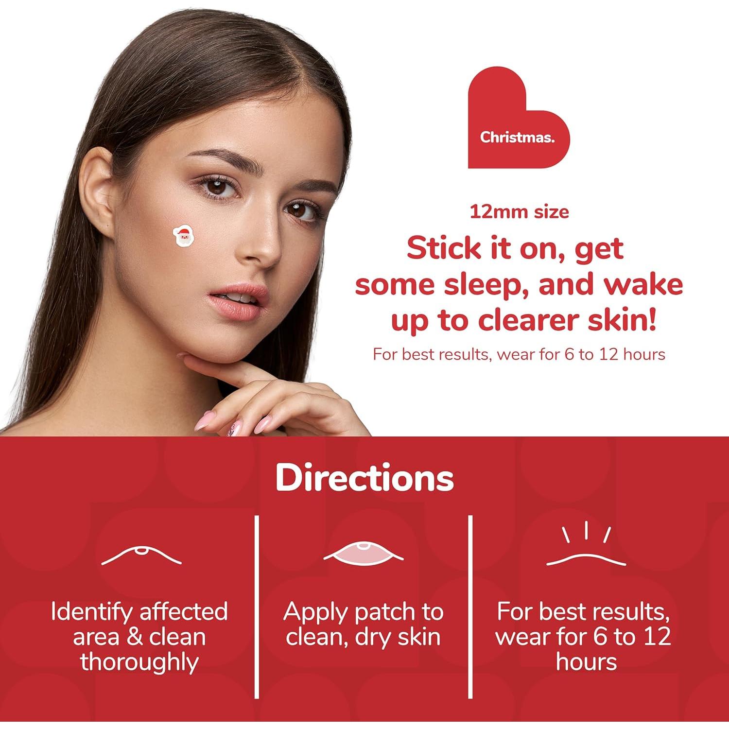 BioSwiss Parches Hidrocoloides Navideños para Granitos - 72 Unidades