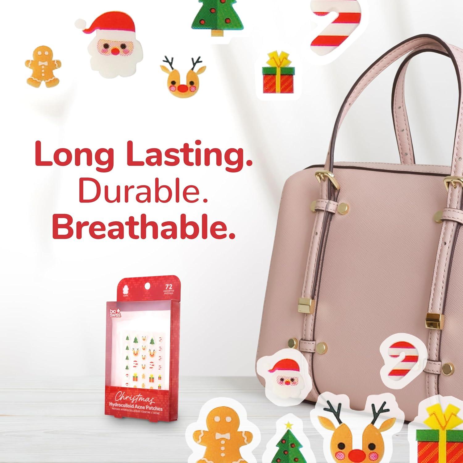 BioSwiss Parches Hidrocoloides Navideños para Granitos - 72 Unidades