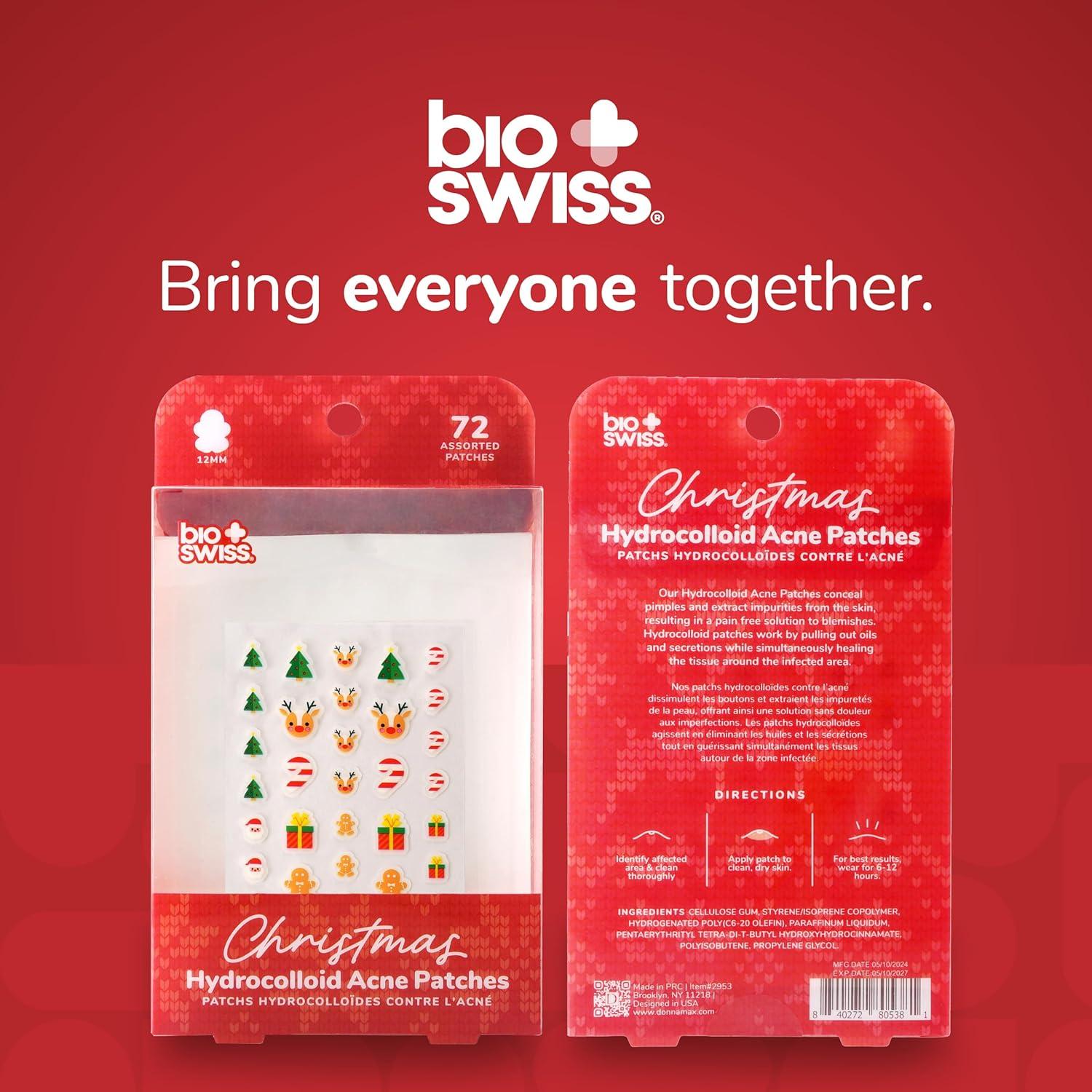 BioSwiss Parches Hidrocoloides Navideños para Granitos - 72 Unidades