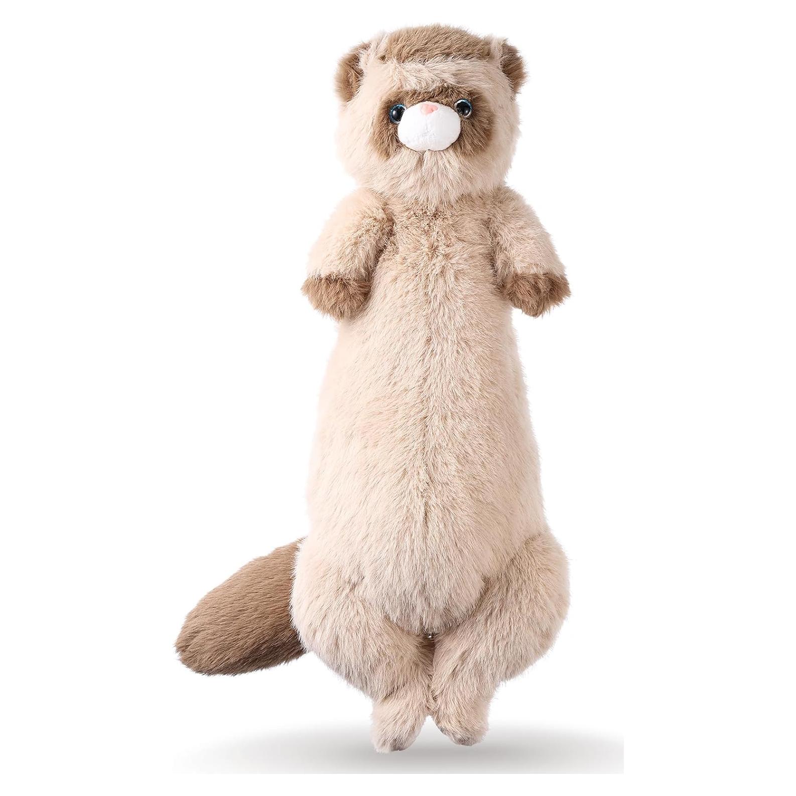 Peluche de Hurón ZJoey 53 cm Marrón Suave y Abrazable