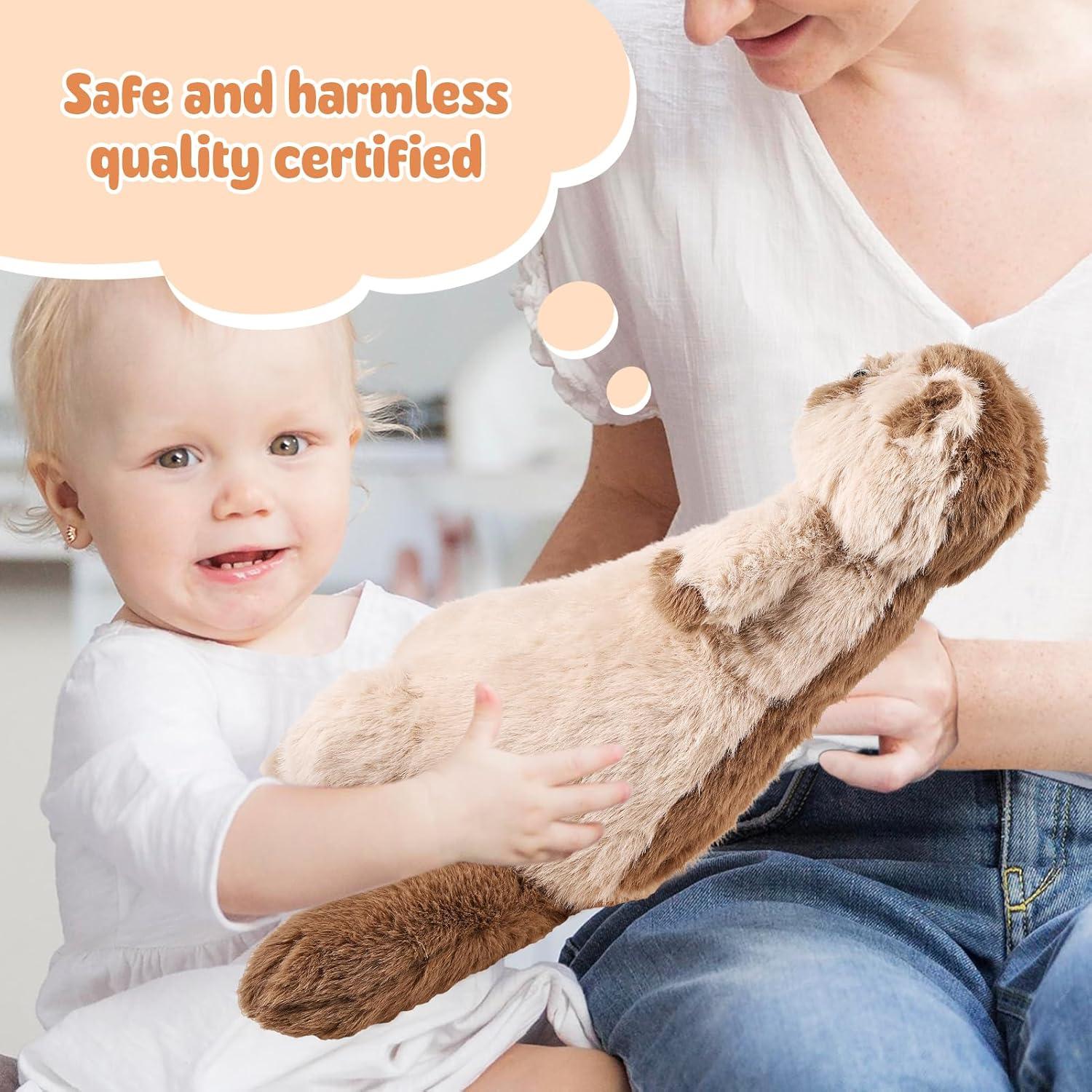 Peluche de Hurón ZJoey 53 cm Marrón Suave y Abrazable