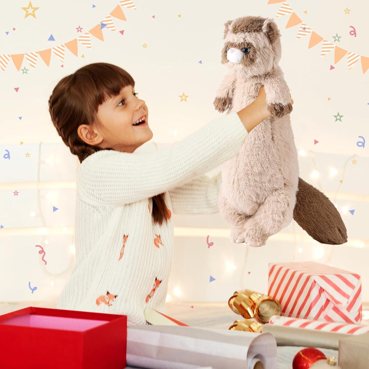 Peluche de Hurón ZJoey 53 cm Marrón Suave y Abrazable