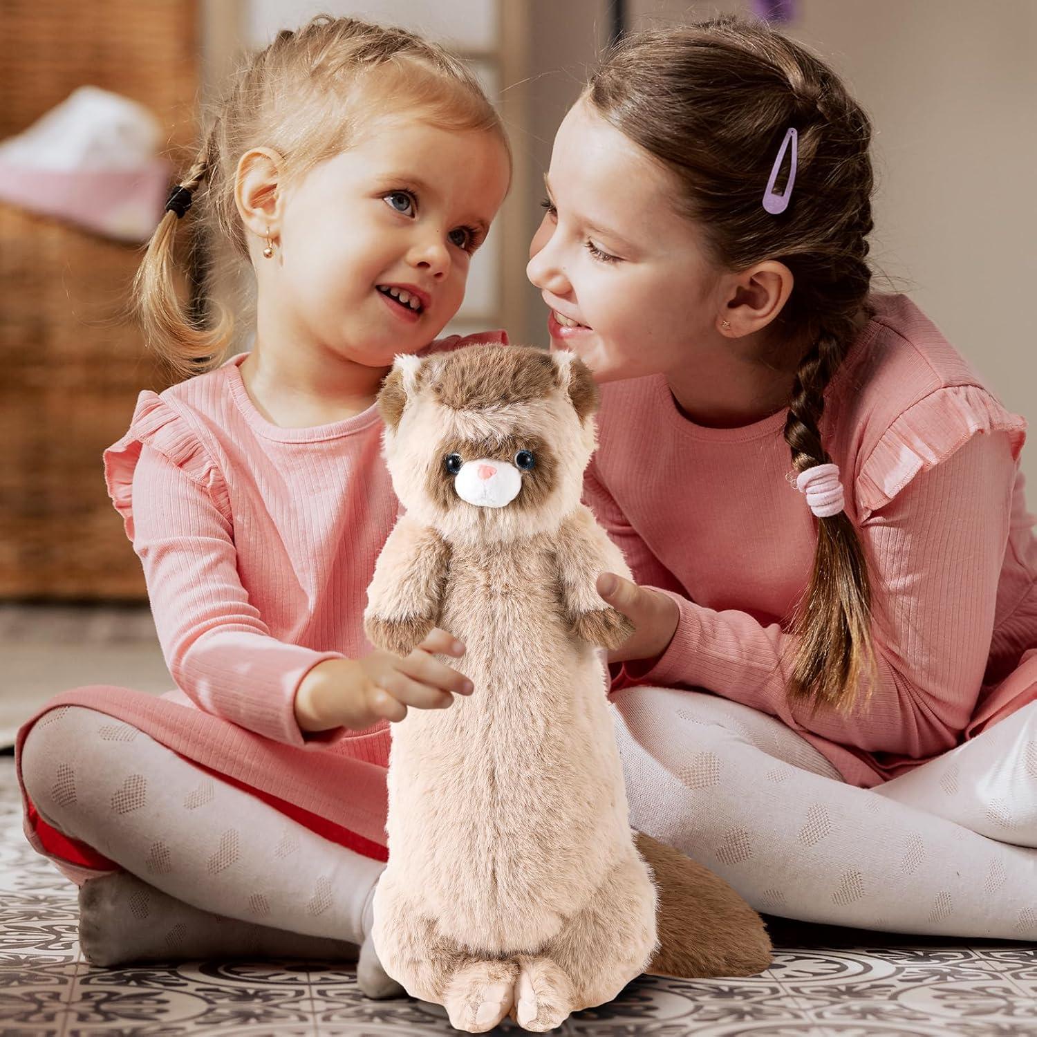 Peluche de Hurón ZJoey 53 cm Marrón Suave y Abrazable