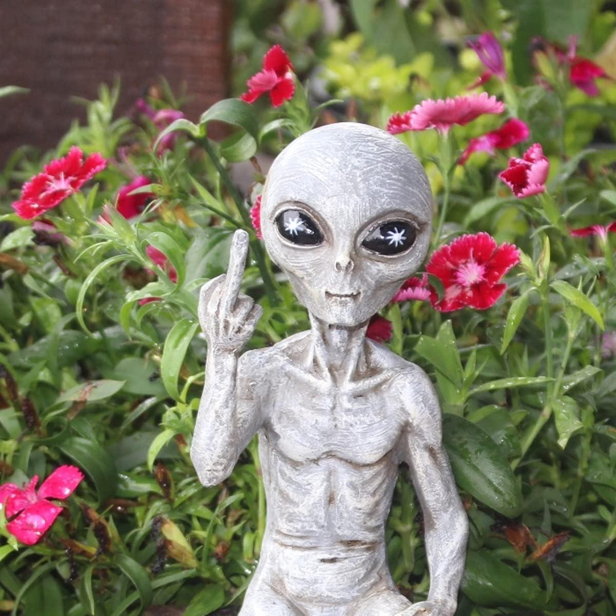 Estatua Alienígena Grosera John Bernard 25.4 cm Adorno Jardín