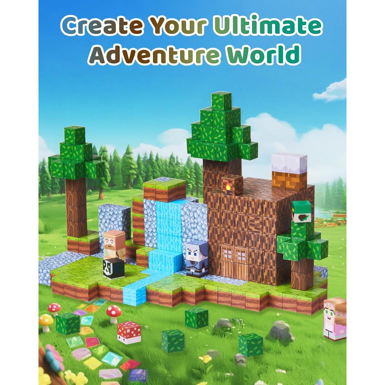 Bloques Magnéticos Gleamkid 123 Piezas Castillo del Bosque