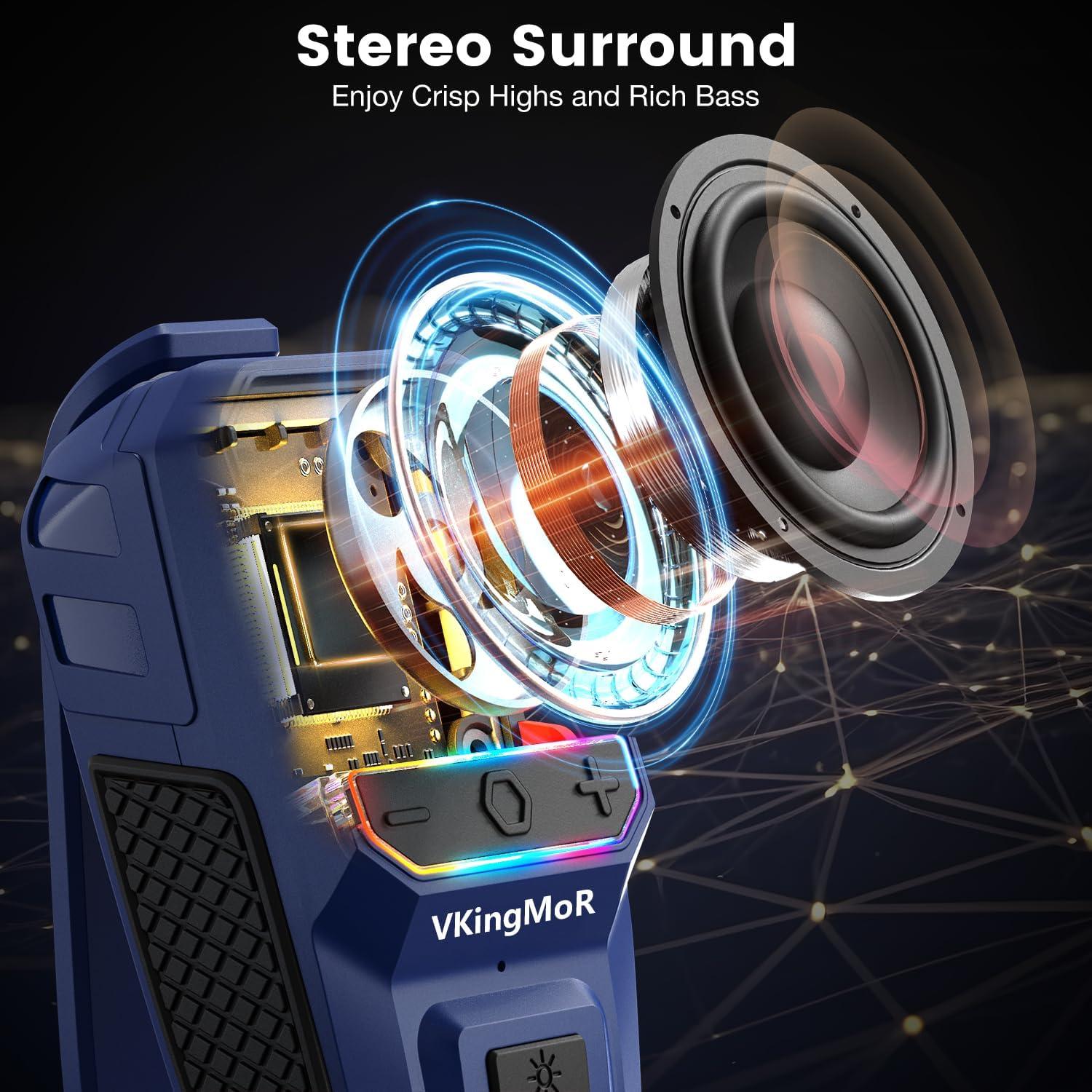 Altavoz Bluetooth Portátil VkingMoR BH127AU Impermeable 10H