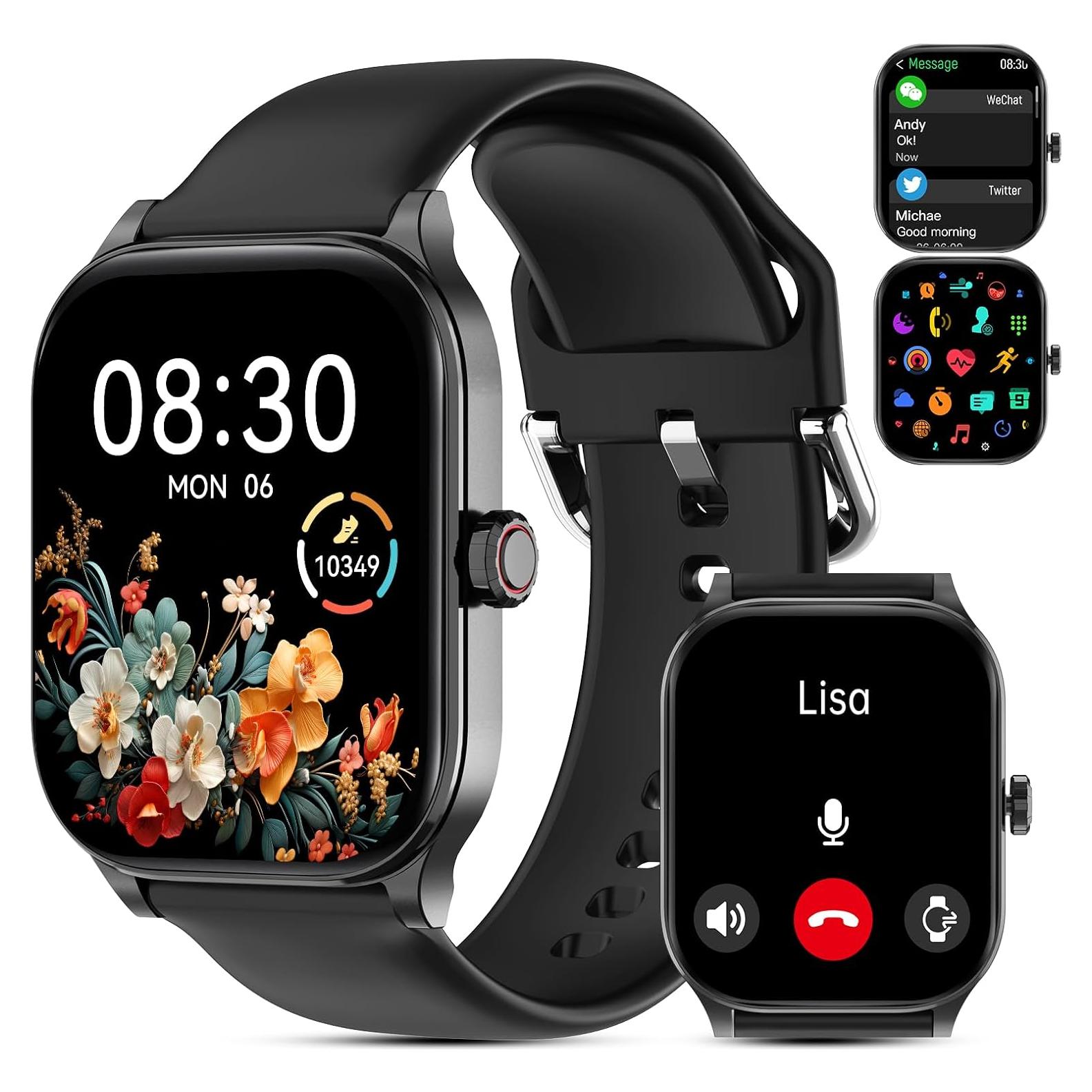 Reloj Inteligente Odsslgw P68 Negro 1.85" Monitoreo Salud