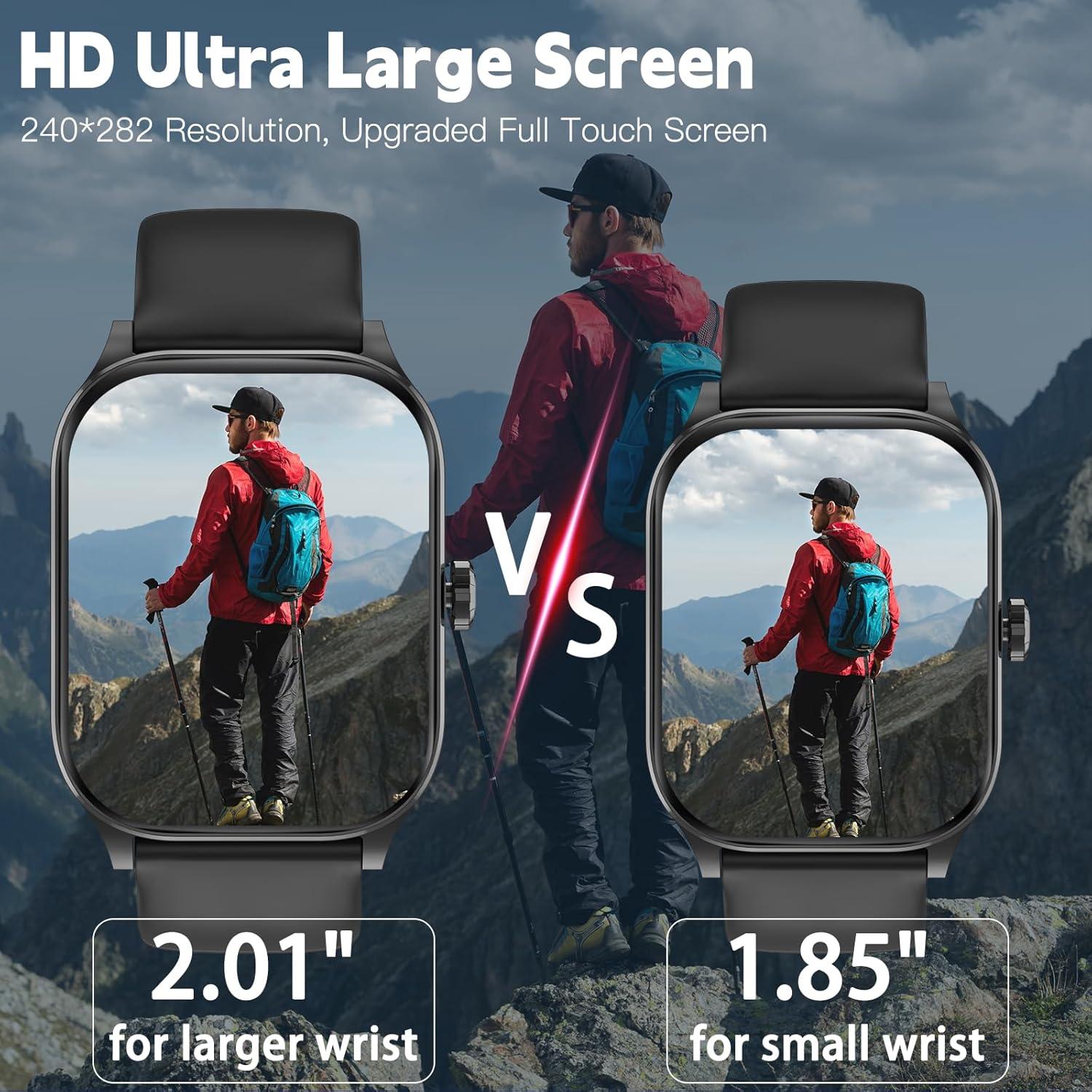 Reloj Inteligente Odsslgw P68 Negro 1.85" Monitoreo Salud