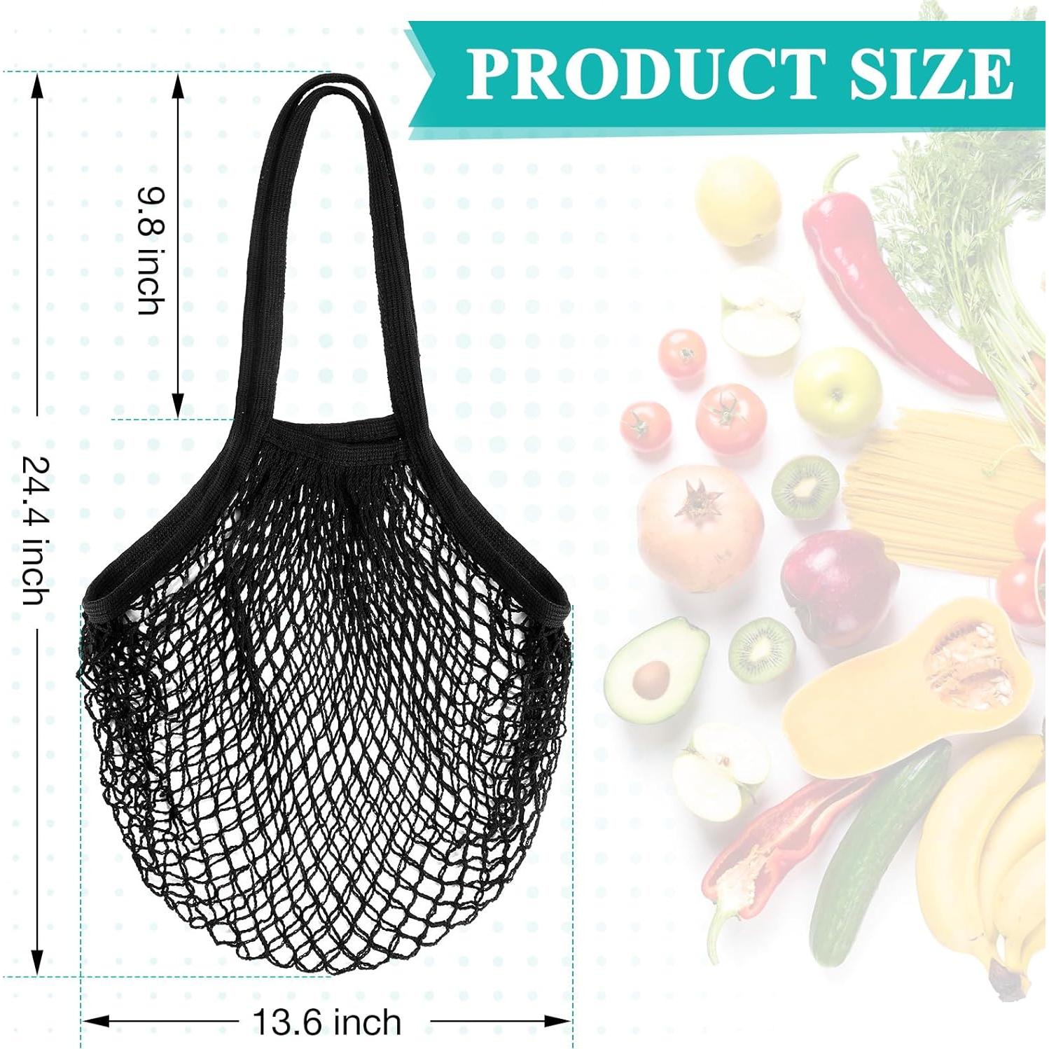 Bolsas de Compras Reutilizables Shappy de Algodón 16 Pcs Negro