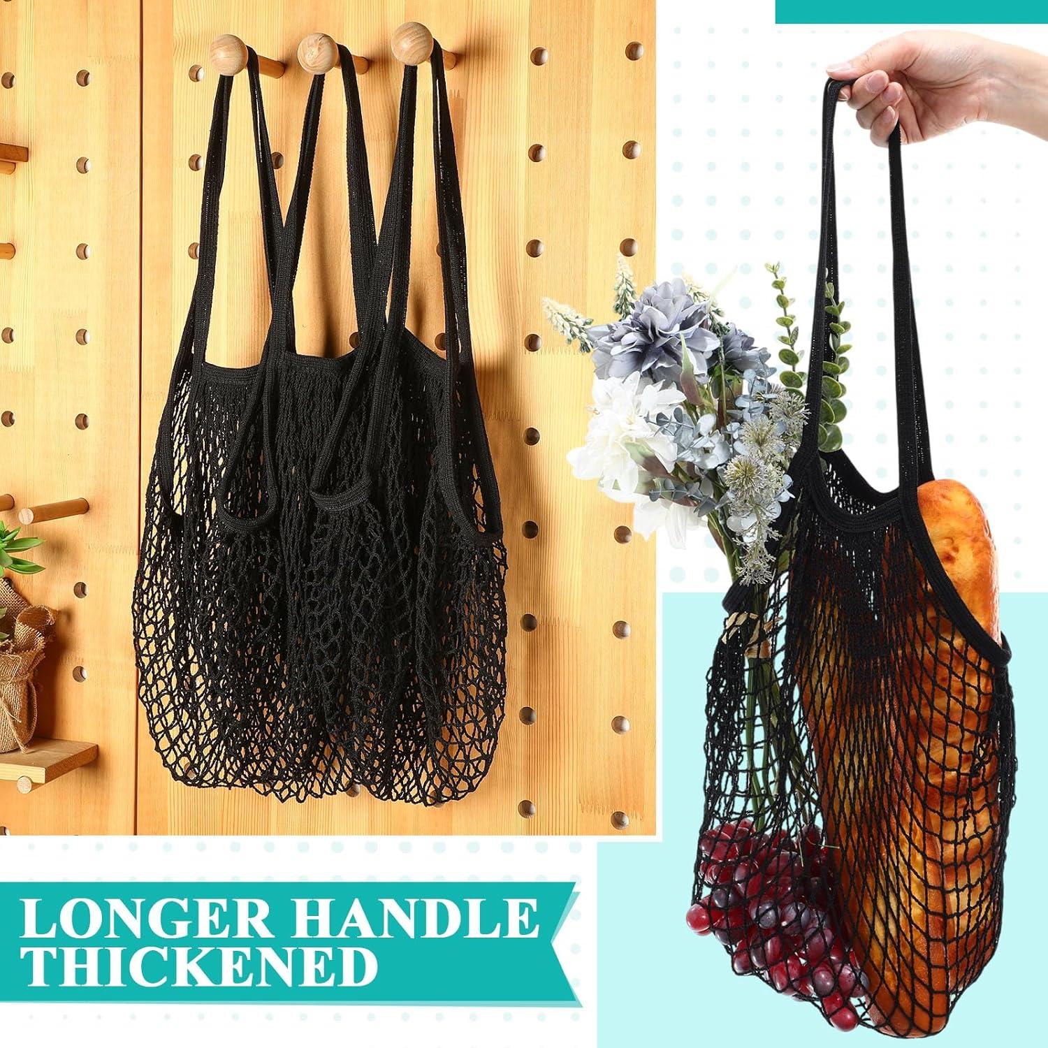 Bolsas de Compras Reutilizables Shappy de Algodón 16 Pcs Negro