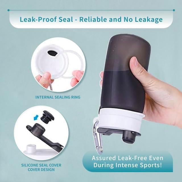 Botella de Agua Plegable VadoWorld 19oz Silicona Negra