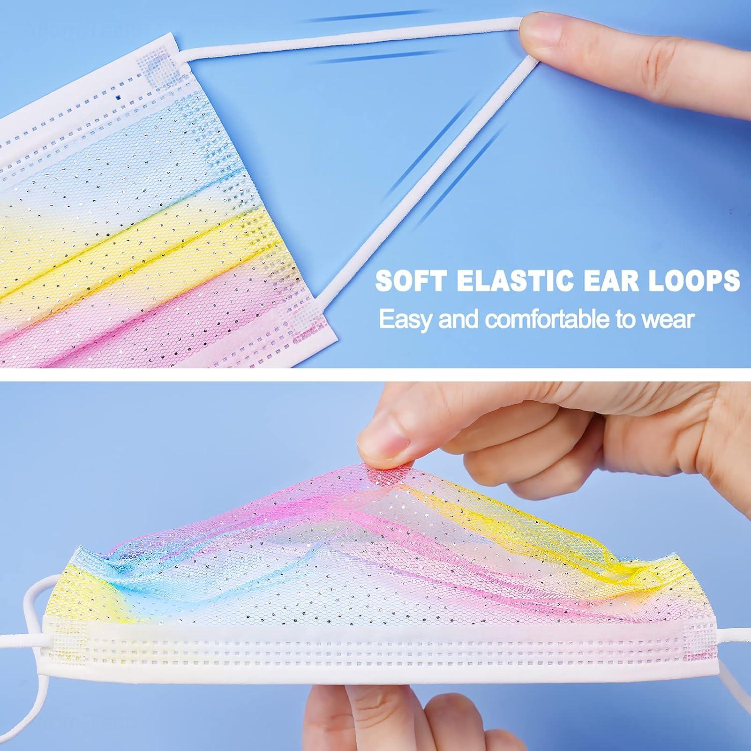 Mascarillas Desechables NiHealth 50PCS para Mujeres - 4 Capas Brillo