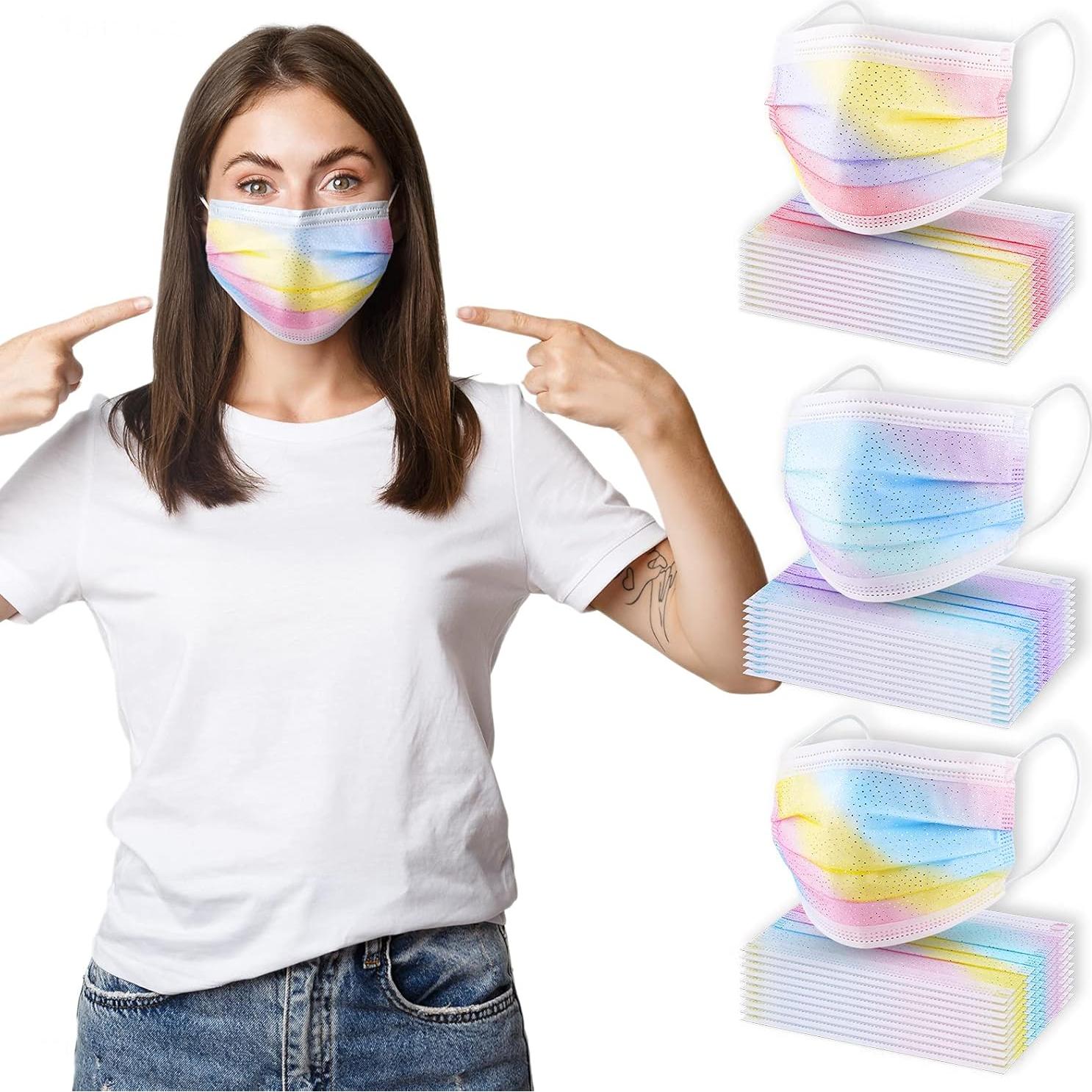 Mascarillas Desechables NiHealth 50PCS para Mujeres - 4 Capas Brillo