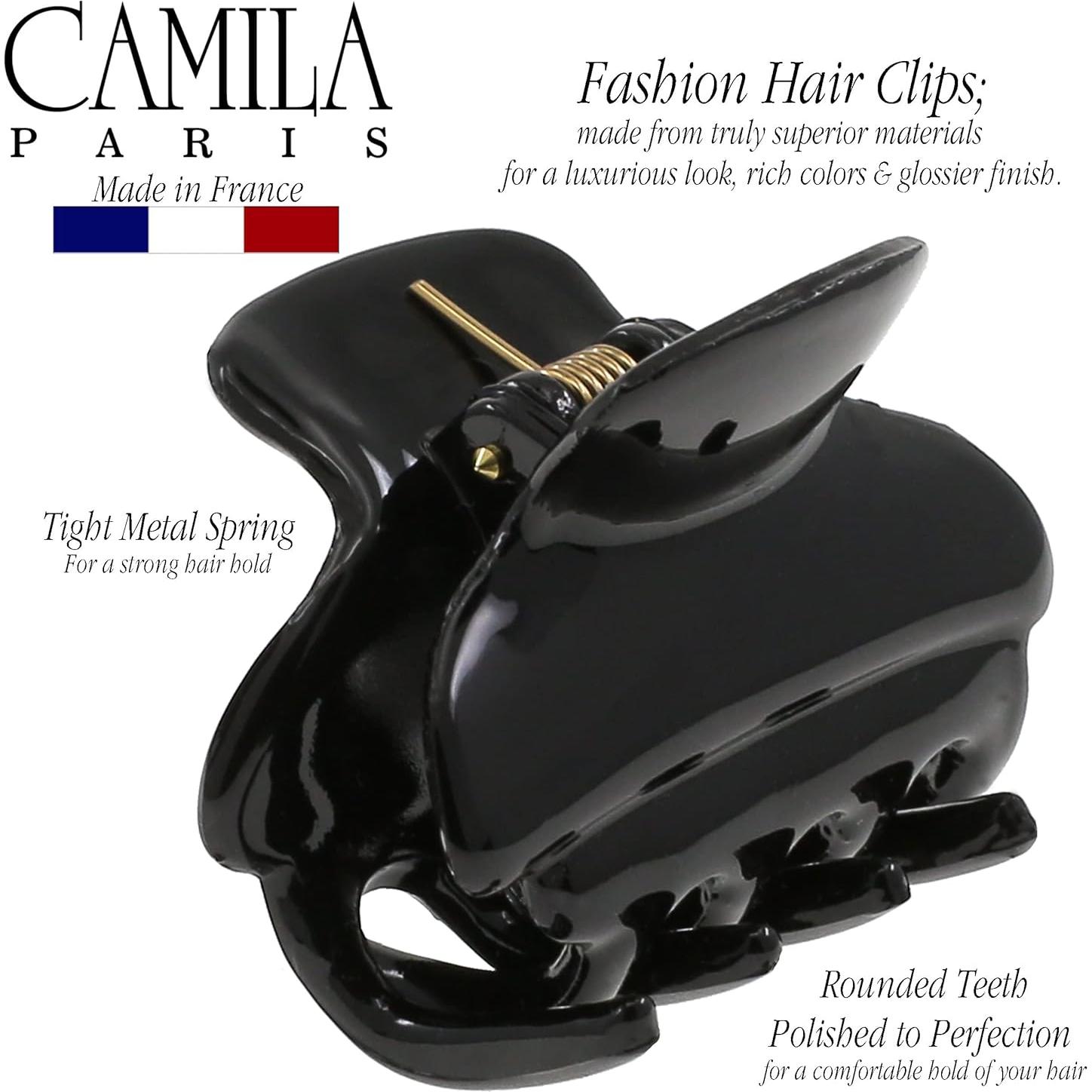 Clip de Pelo Francés Camila Paris CP3554 Negro 3.81 cm
