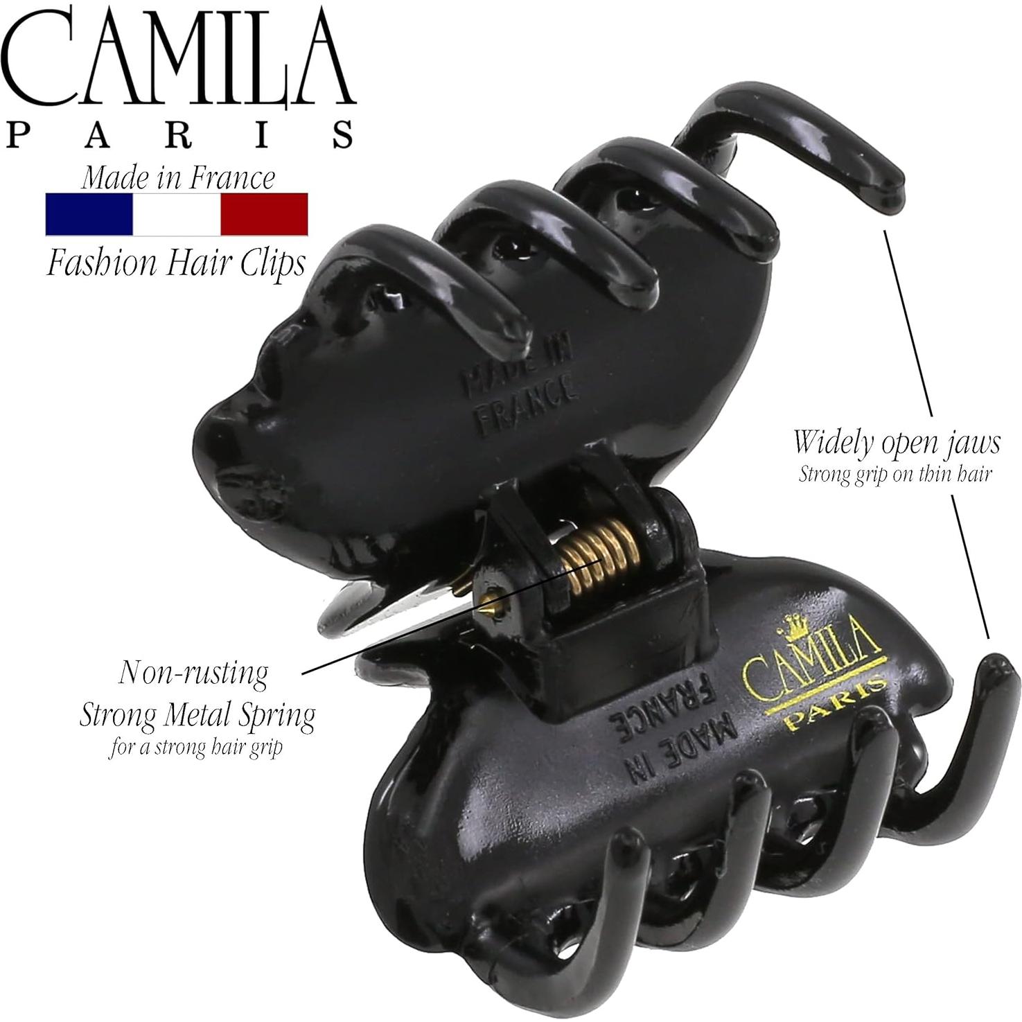 Clip de Pelo Francés Camila Paris CP3554 Negro 3.81 cm