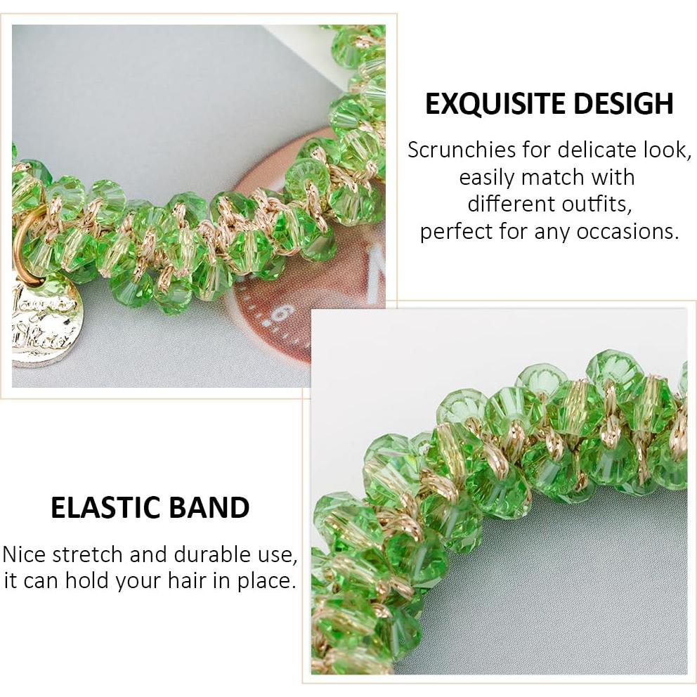 Gomas de Pelo Elásticas Ahoney 9 Piezas Cristal Boho