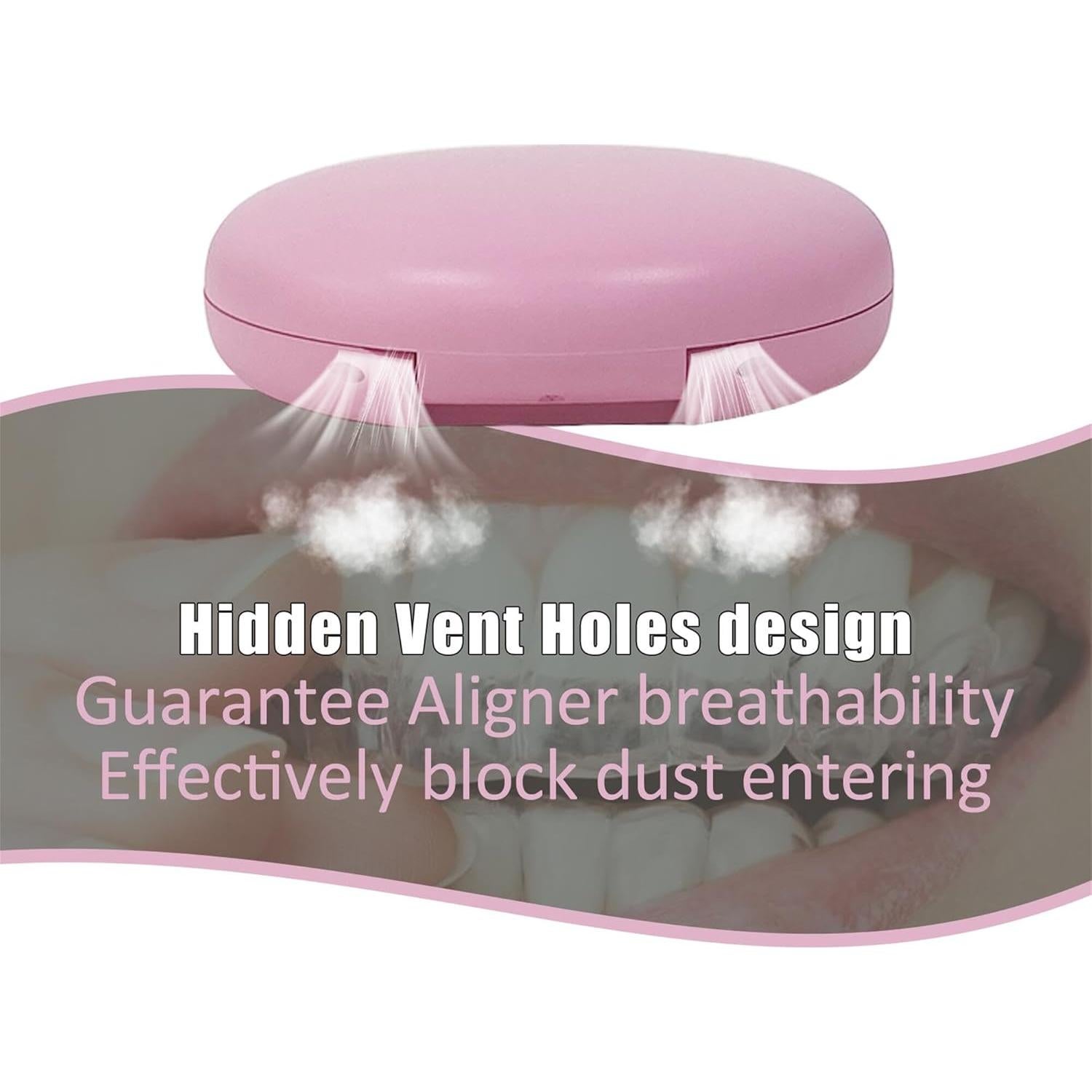 Estuche para Retenedor Maoerdental 2 Piezas Rosa y Negro