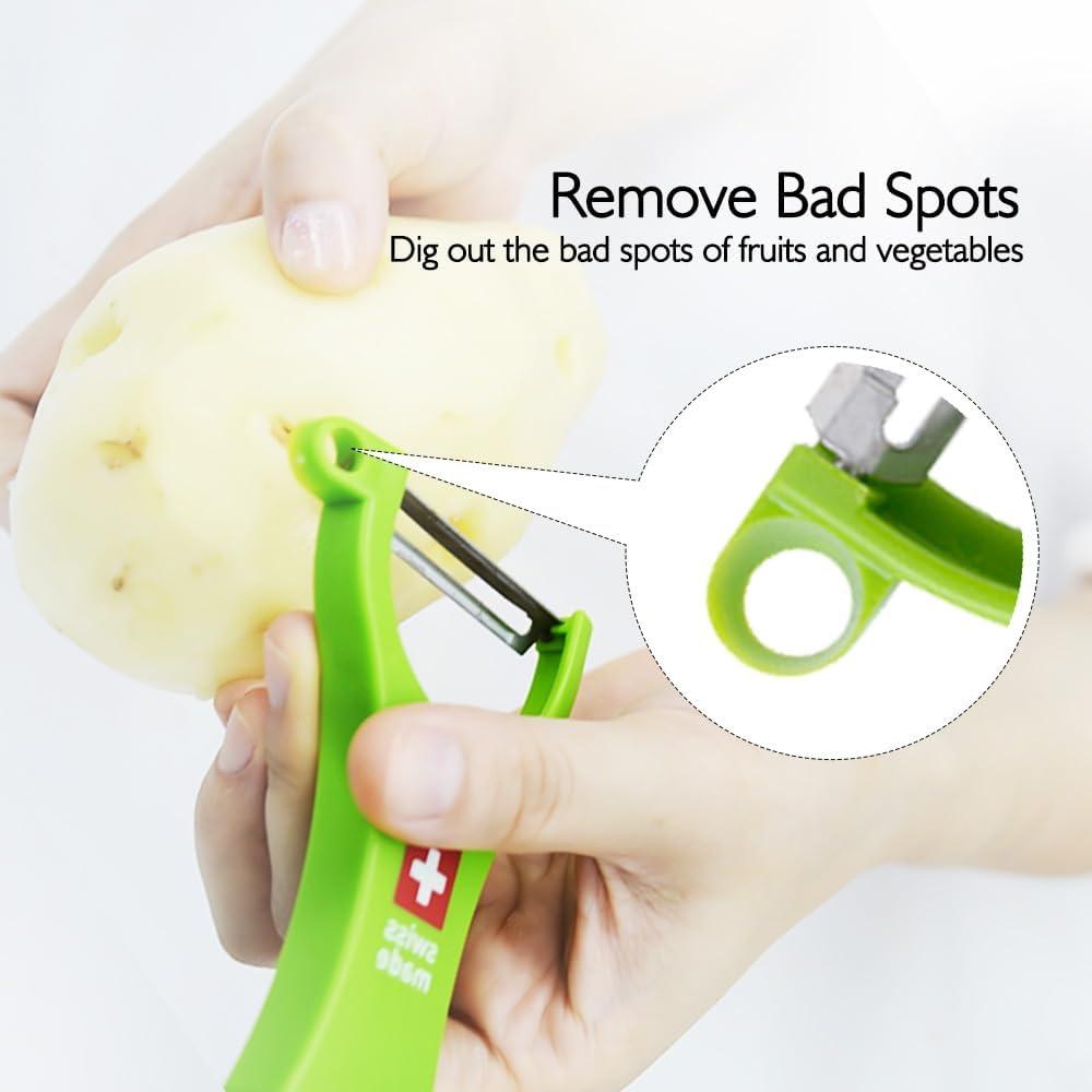 Set de 3 Peladores Suizos Imaboie - Verde, Naranja, Rojo