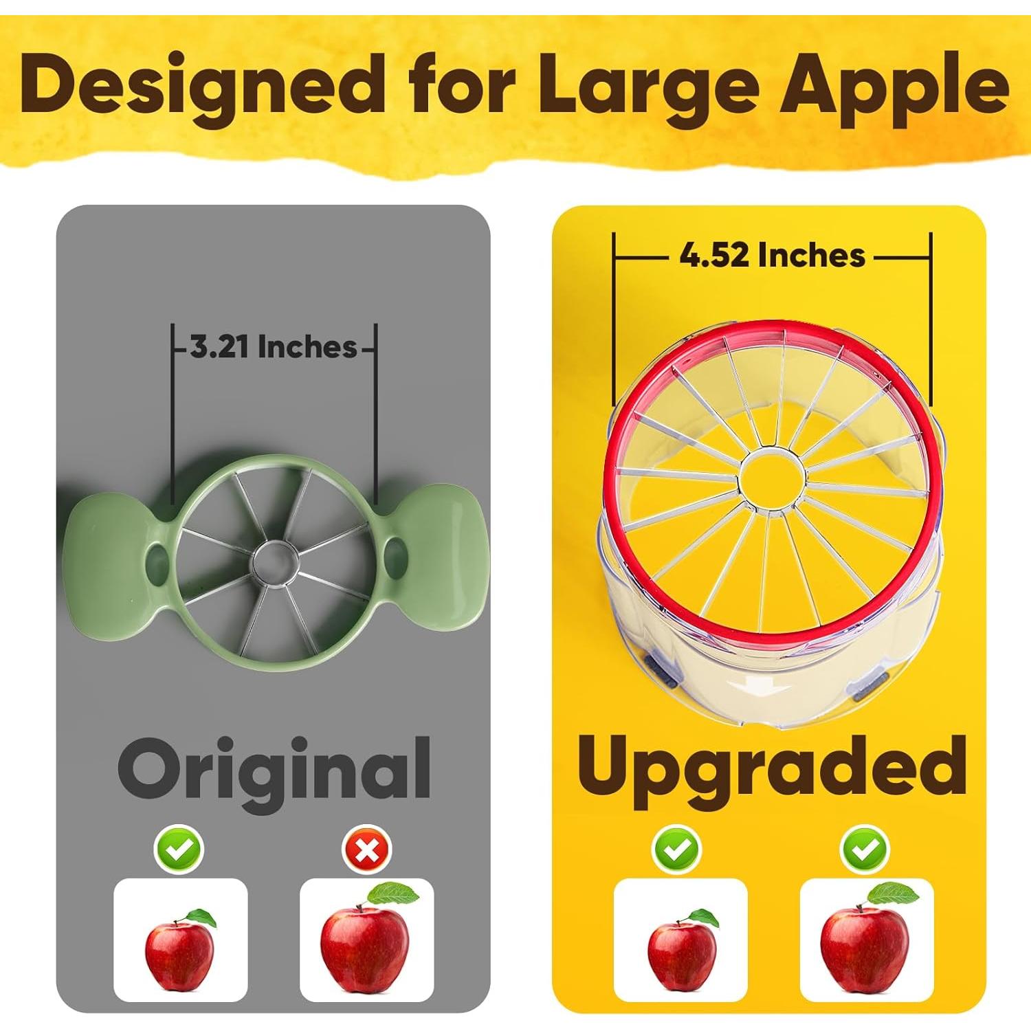 Cortador de Manzanas Newness 16 Rebanadas Acero Inoxidable Rojo