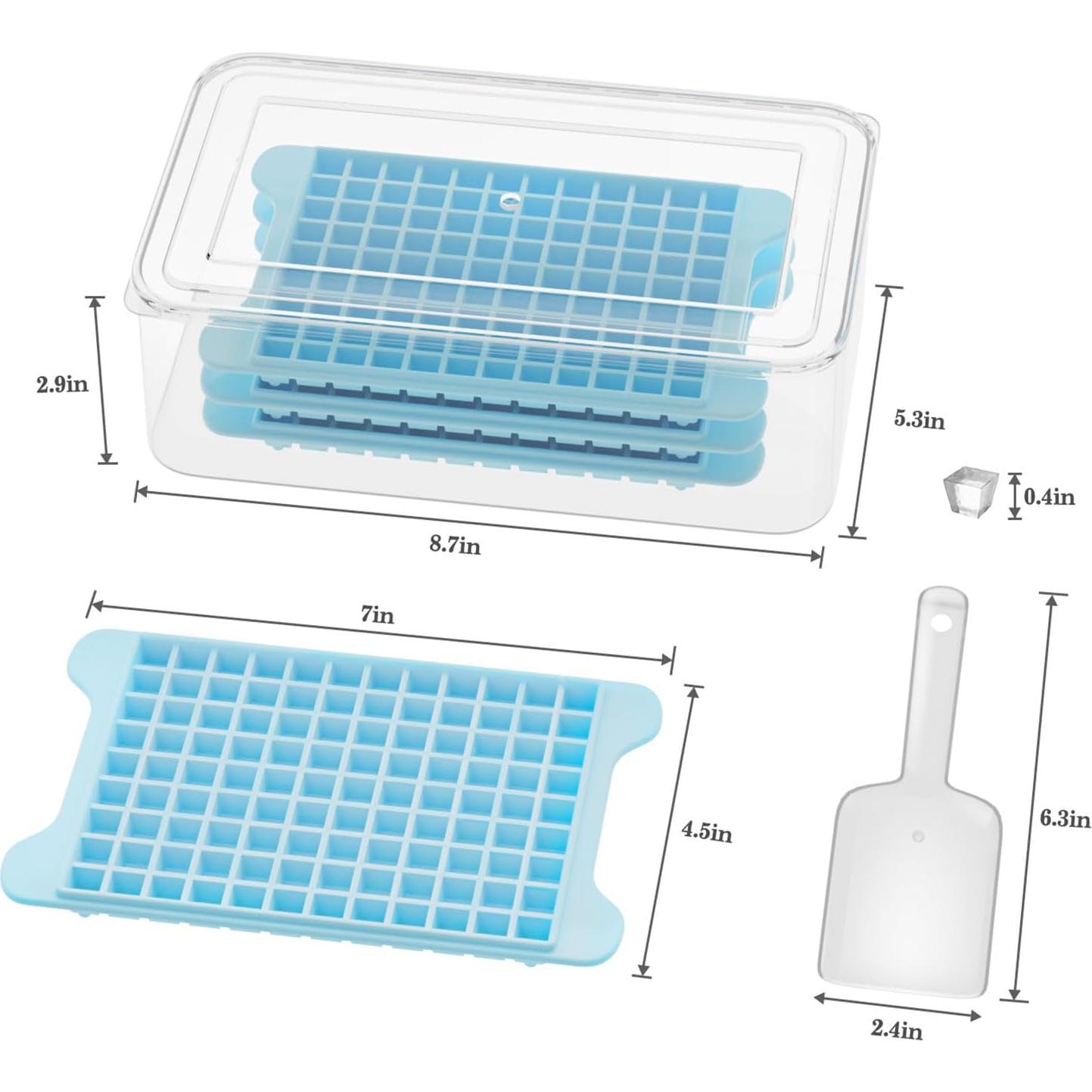 Bandeja de Hielo Mini GGUW con Contenedor - 432 Cubos de Hielo