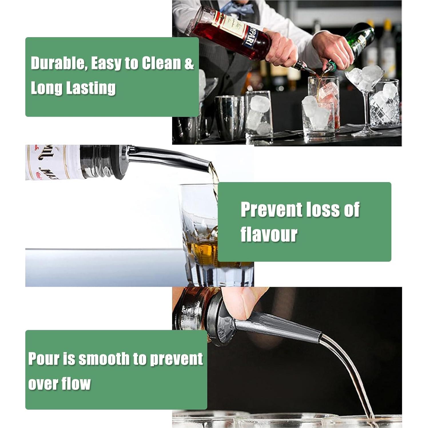 Juego de Vertedores de Licor WAFJAMF 6 Pcs Acero Inoxidable