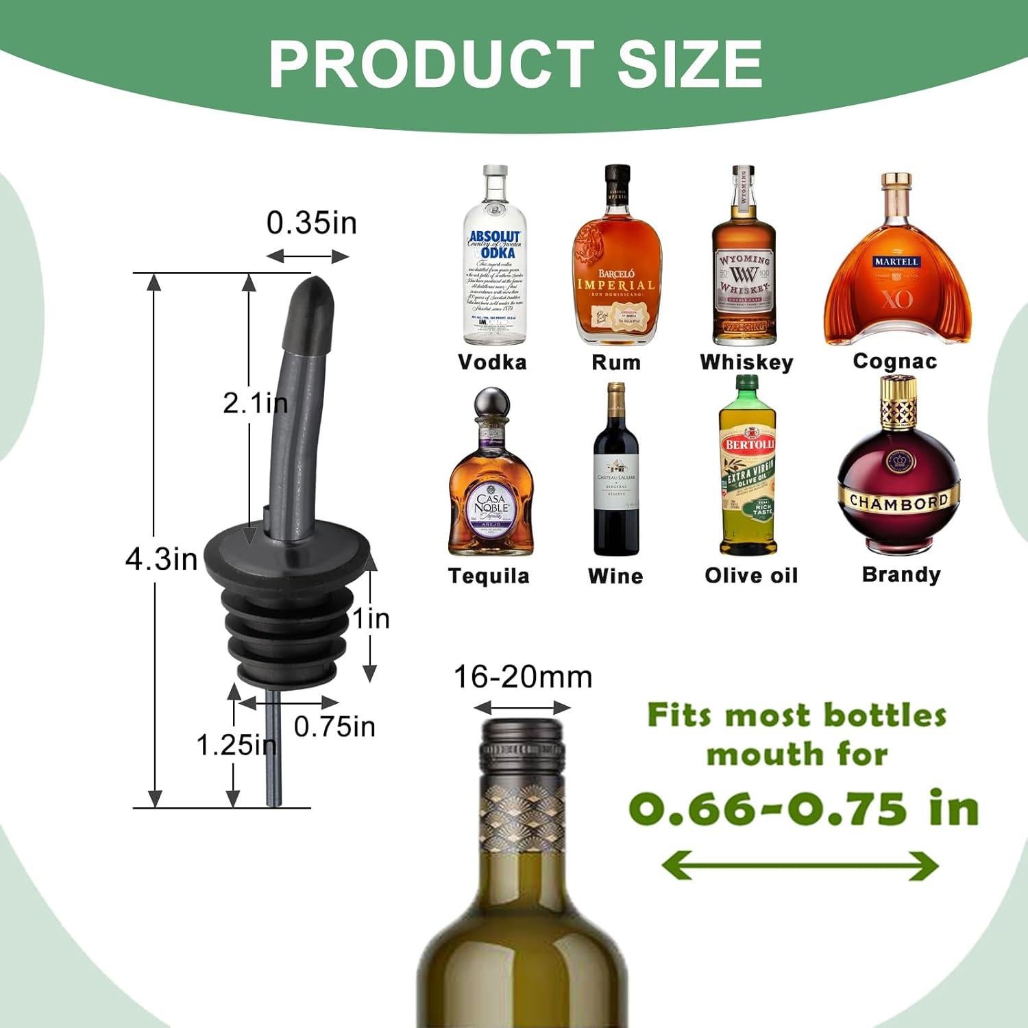 Juego de Vertedores de Licor WAFJAMF 6 Pcs Acero Inoxidable