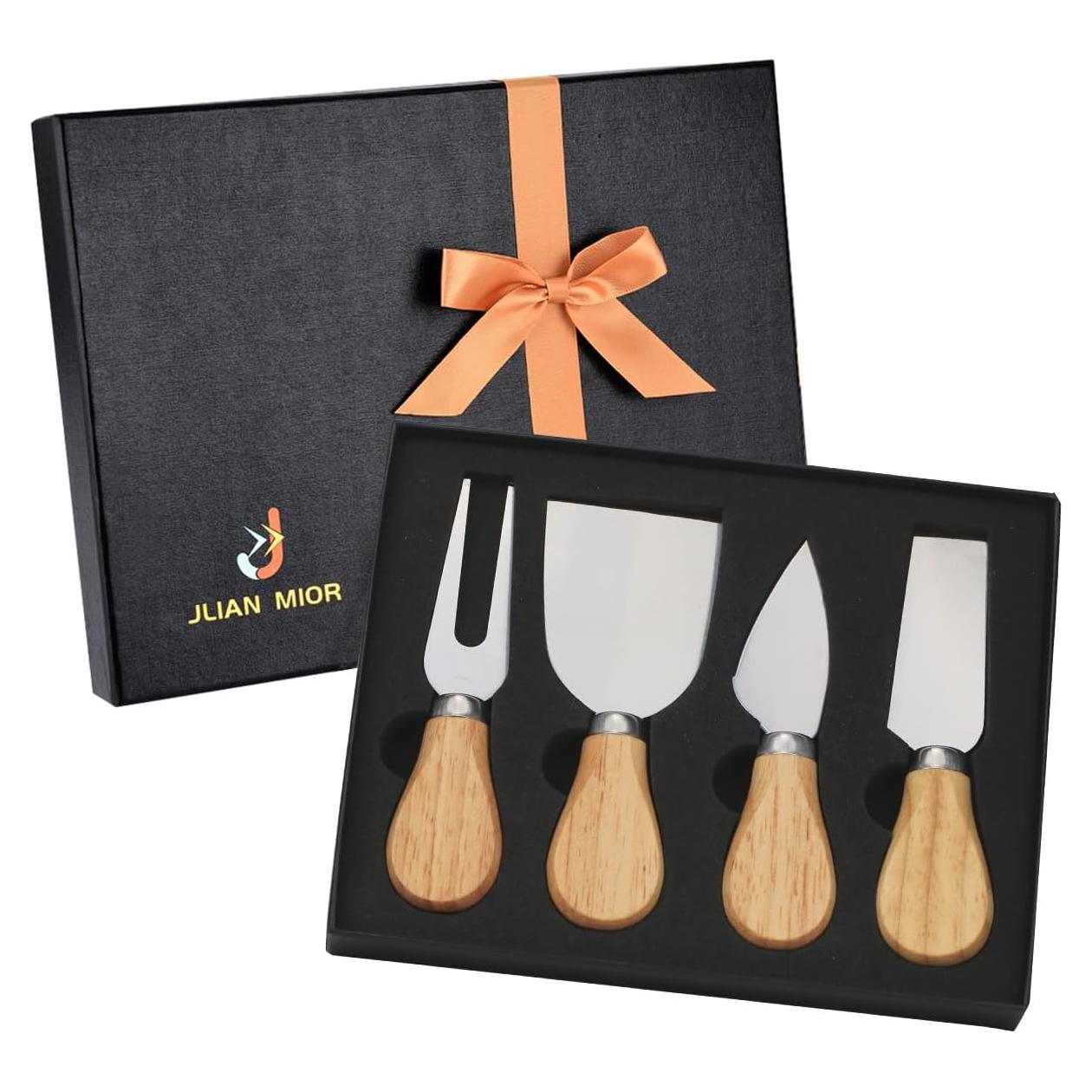 Juego de cuchillos de queso JLIAN MIOR 4 piezas acero inoxidable