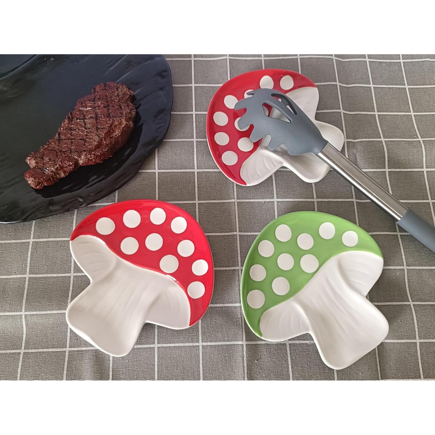 Reposapucheros de Cerámica Homyne Setas Verde 14.7 cm