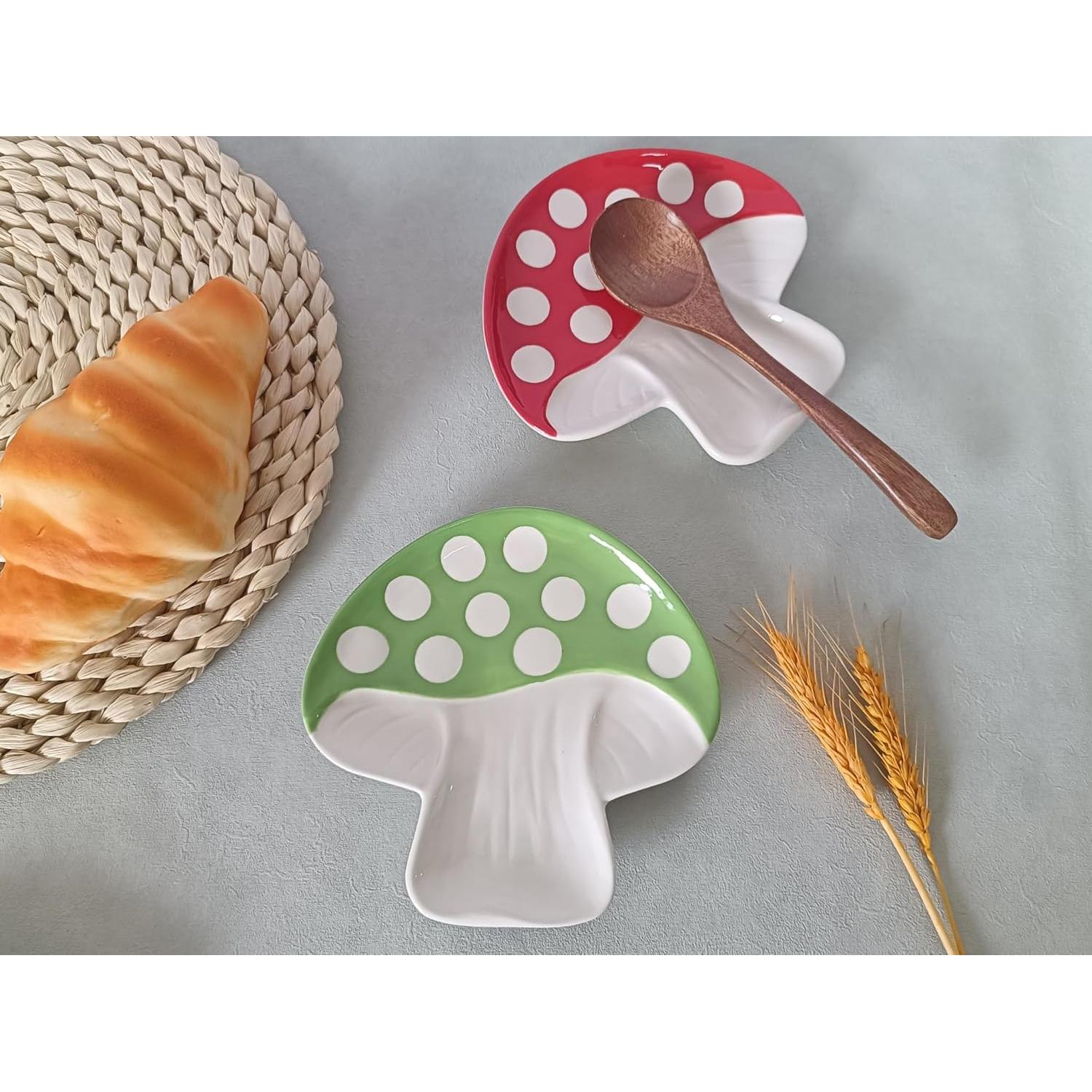 Reposapucheros de Cerámica Homyne Setas Verde 14.7 cm