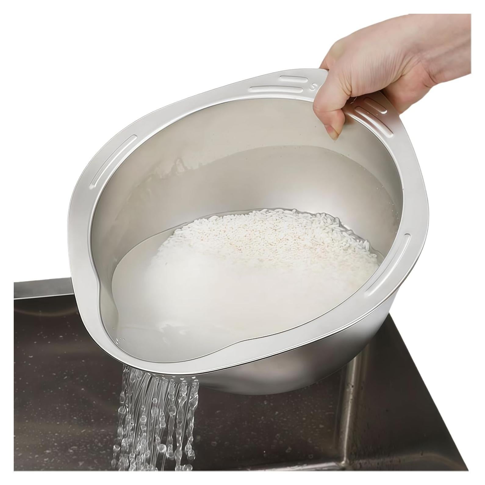 Colador de Arroz DOPMEP de Acero Inoxidable 28 cm Multifuncional