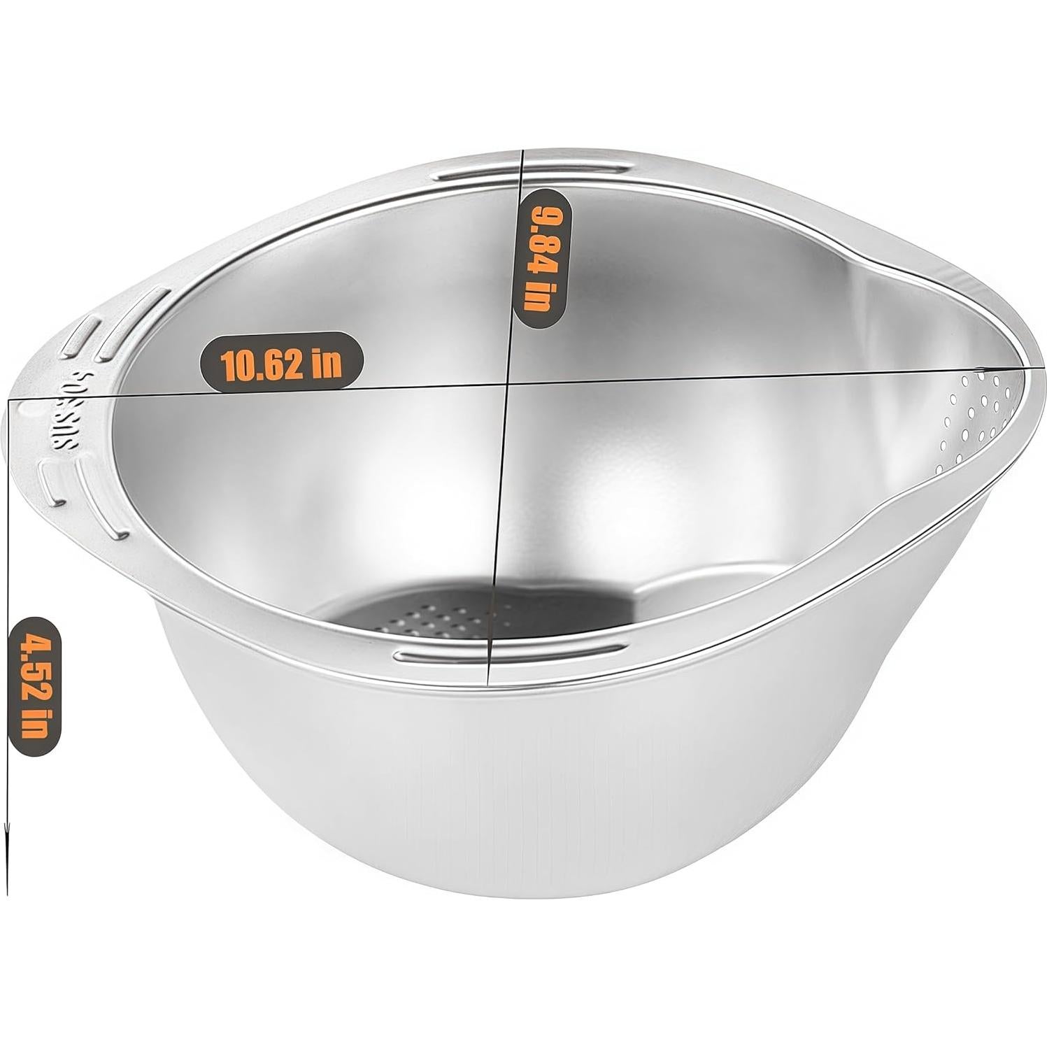 Colador de Arroz DOPMEP de Acero Inoxidable 28 cm Multifuncional