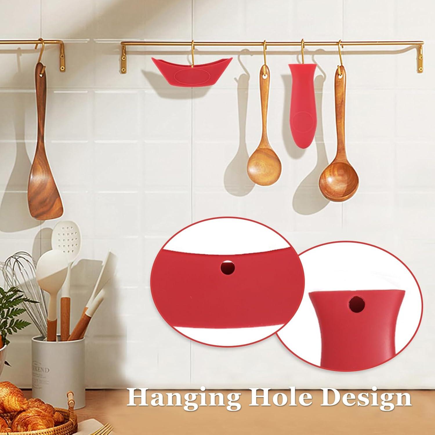 Cubiertas de Silicona para Mangos de Sartén Hierro Fundido 2Pcs