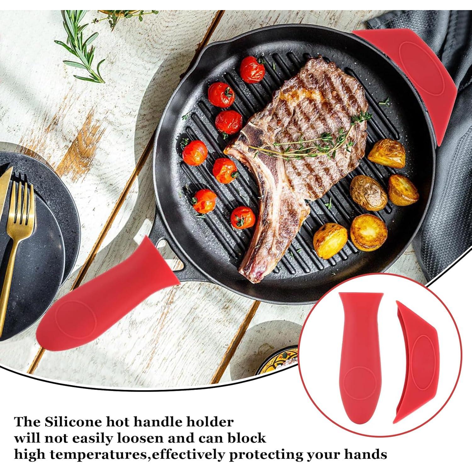 Cubiertas de Silicona para Mangos de Sartén Hierro Fundido 2Pcs