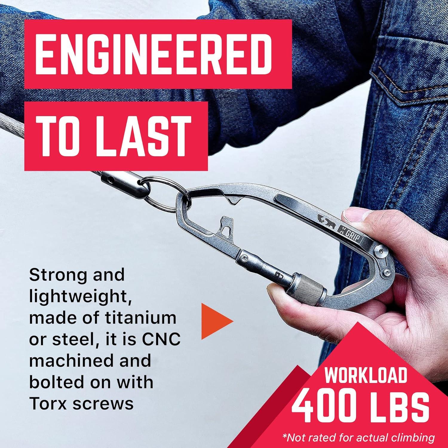 Clip de Llavero con Mosquetón GPCA X-CARA-SS Acero Inoxidable