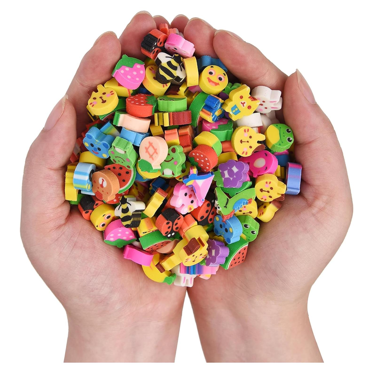 300 Borradores Mini de Animales y Frutas QDXATIVP - Ecológicos