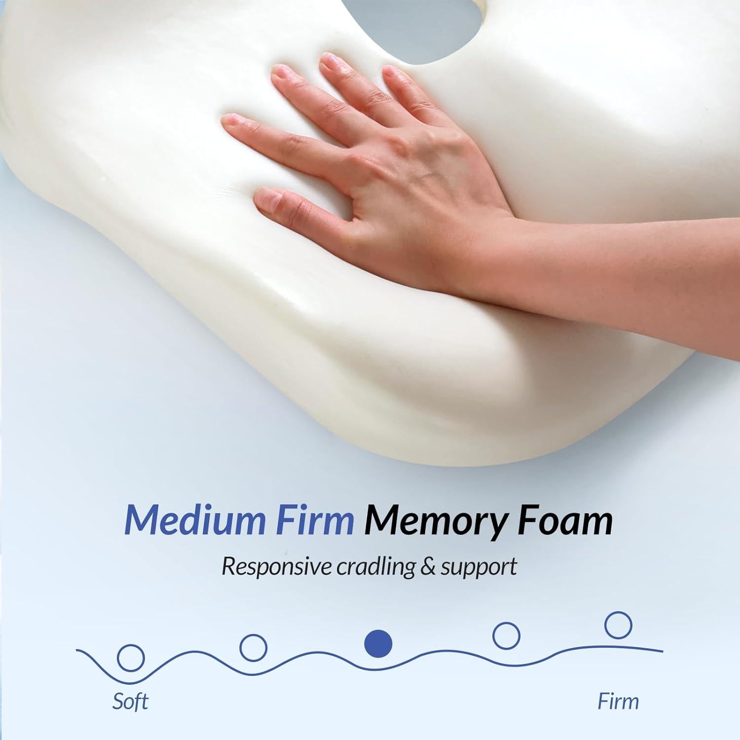 Cojín Ergonómico ZIKEE para Alivio de Coxis y Espalda - Gris