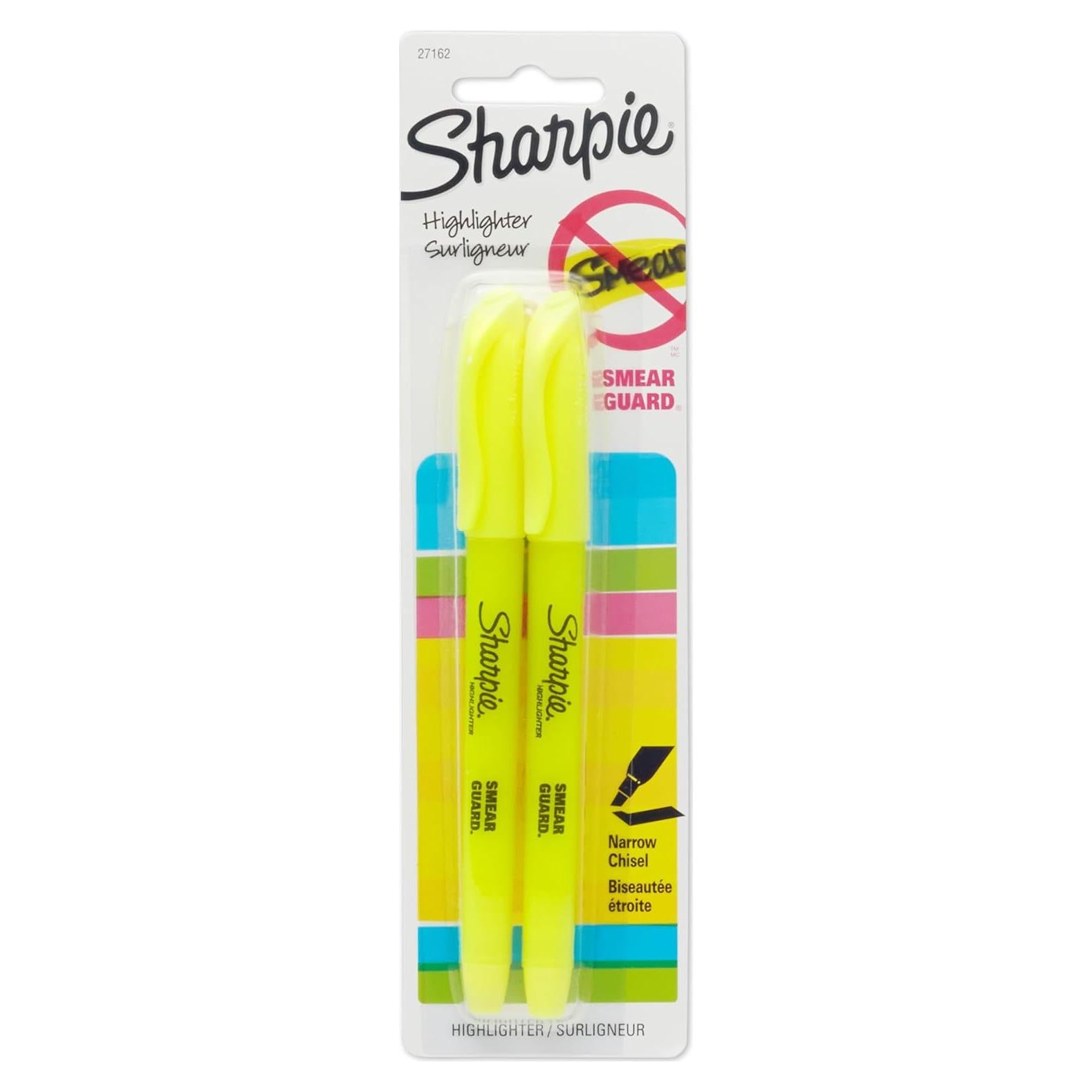 Marcadores Fluorescentes Sharpie Pocket Amarillo x2