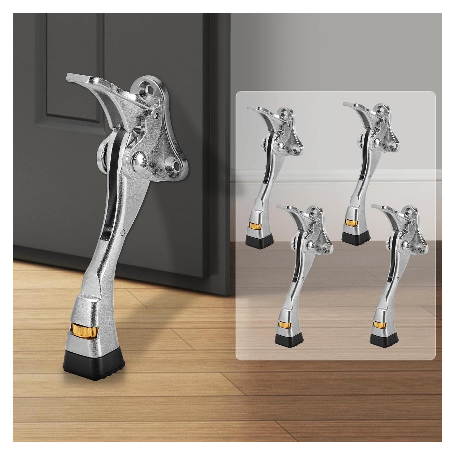 Topes de puerta GoldPig, 4 unidades, níquel satinado, 12.7 cm