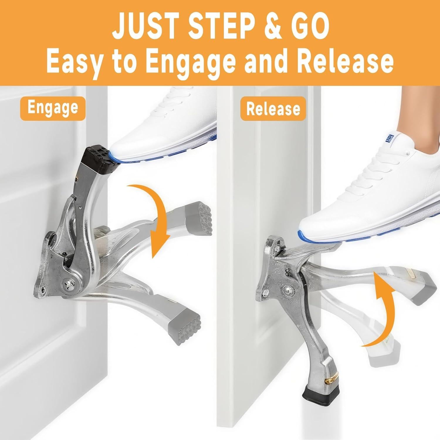 Topes de puerta GoldPig, 4 unidades, níquel satinado, 12.7 cm