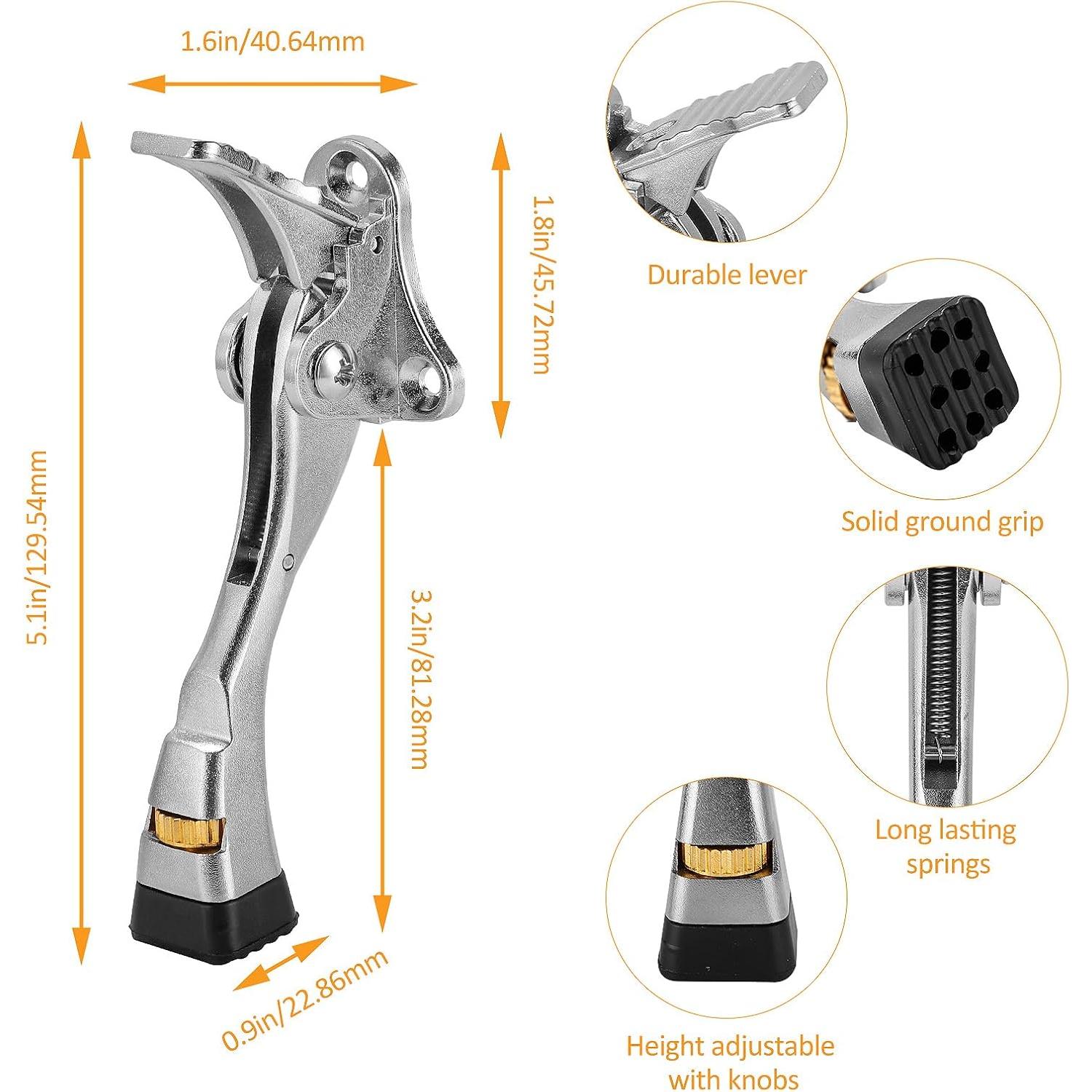 Topes de puerta GoldPig, 4 unidades, níquel satinado, 12.7 cm