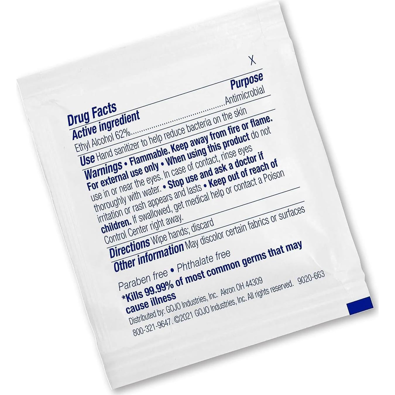 Toallitas Desinfectantes para Manos PURELL, 300 Unidades, Sin Fragancia