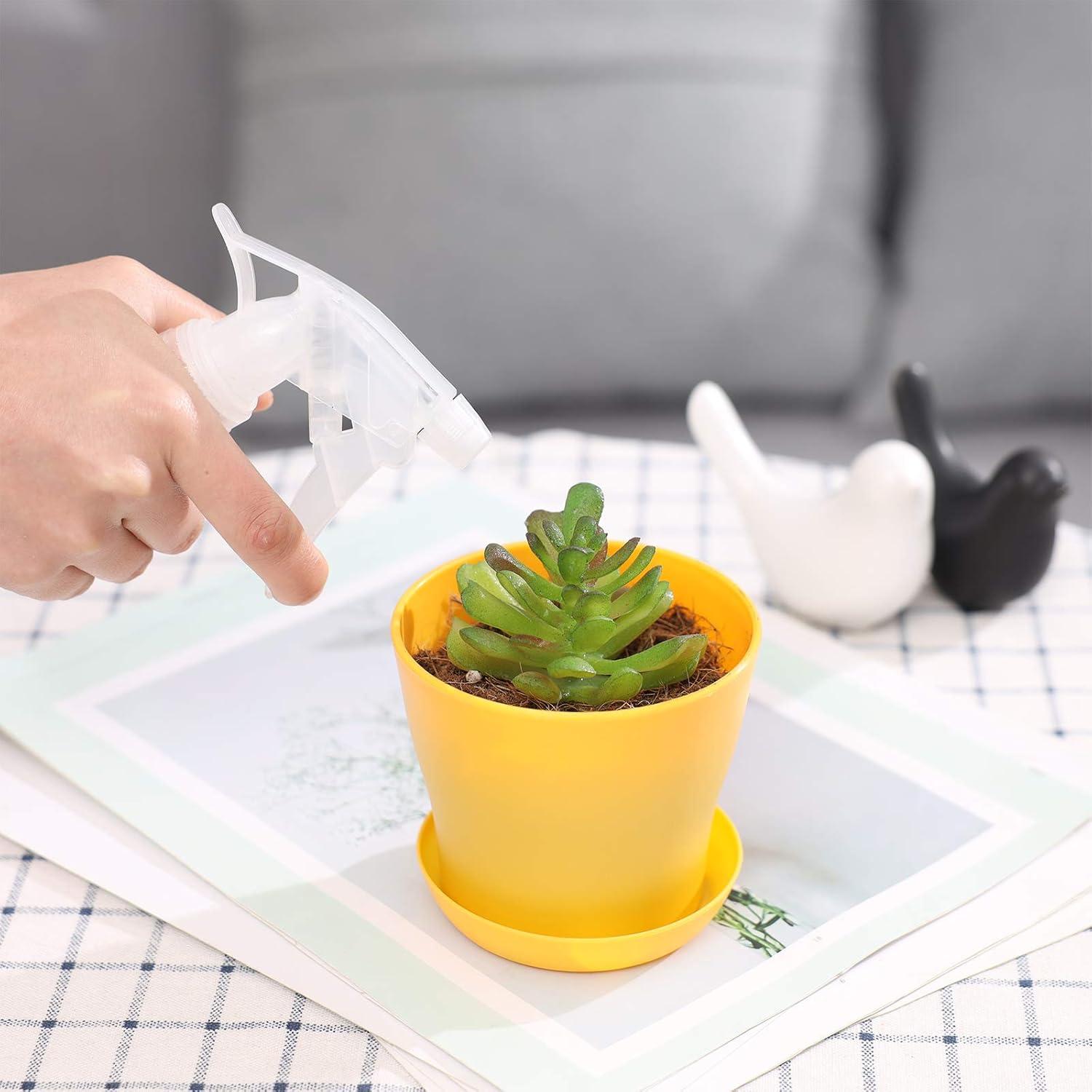 JERIA 16 Macetas de Plástico 10.16 cm Multicolor con Drenaje