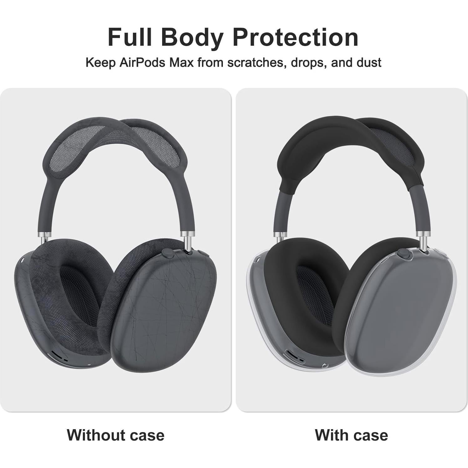 Funda Vanjua 3 en 1 para Auriculares AirPods Max - Silicona Antirayaduras